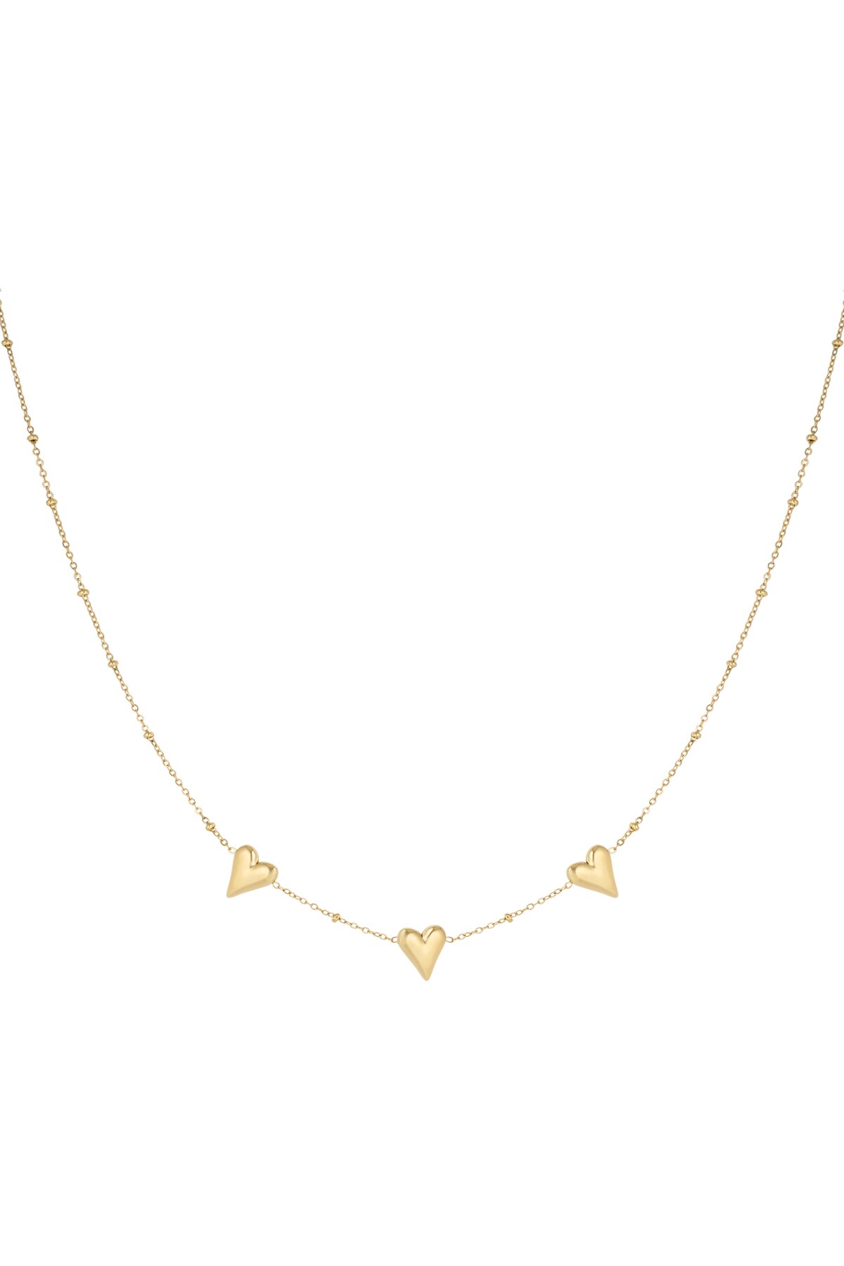 Triple love necklace - Gold color h5 