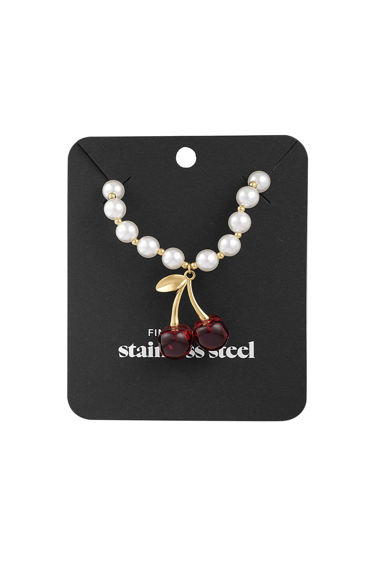 Cherry on top necklace - Gold color Picture3