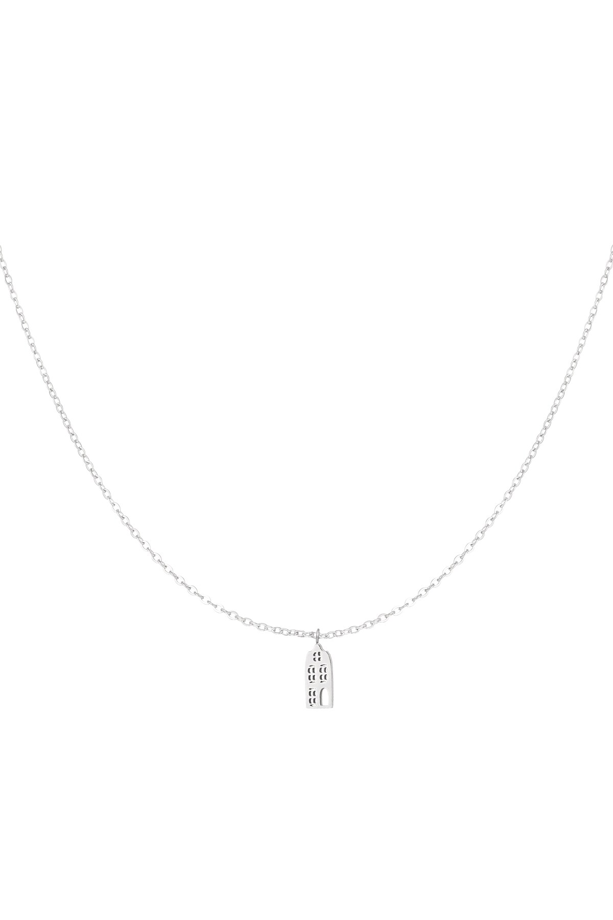 Amsterdam house necklace - Silver color h5 