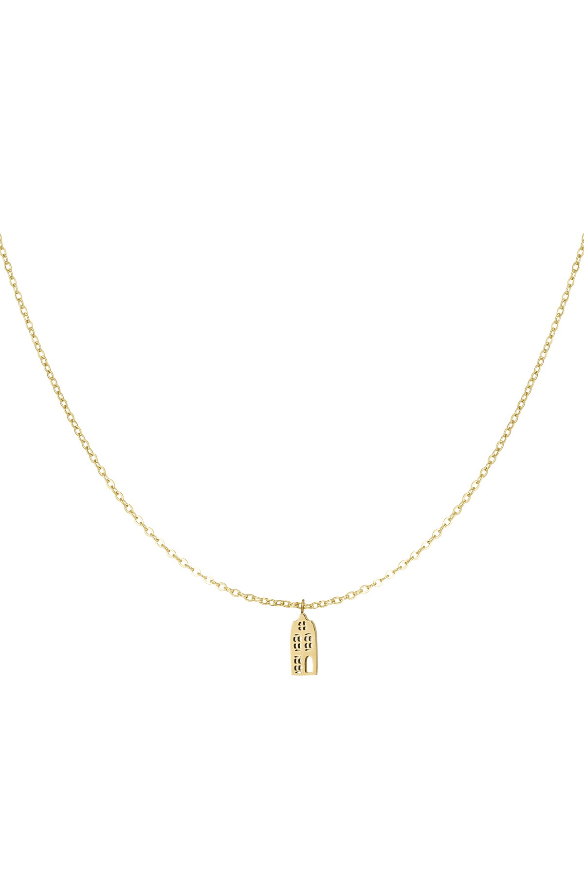 Amsterdam house necklace - Gold color h5 