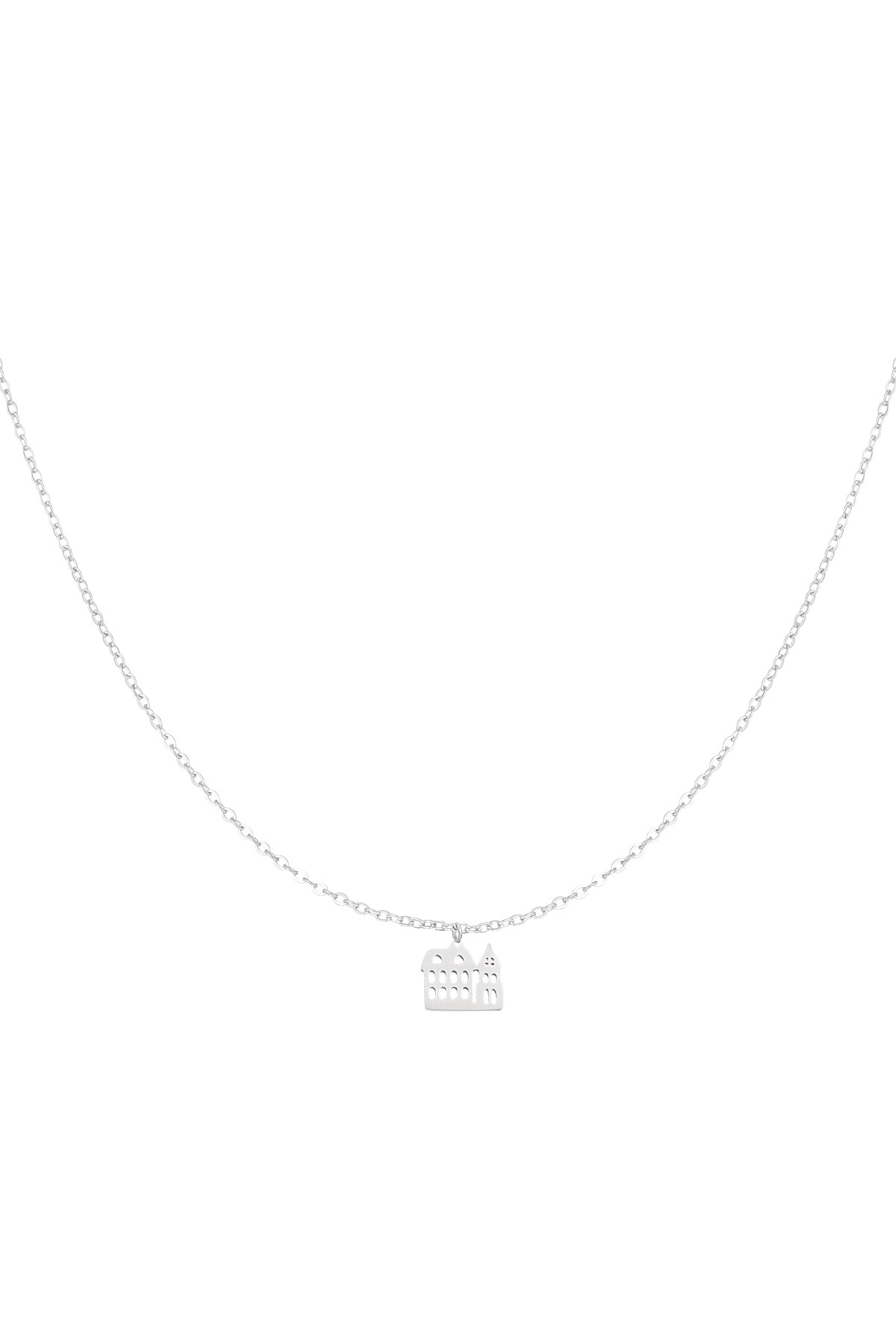 Canal house necklace - Silver color h5 