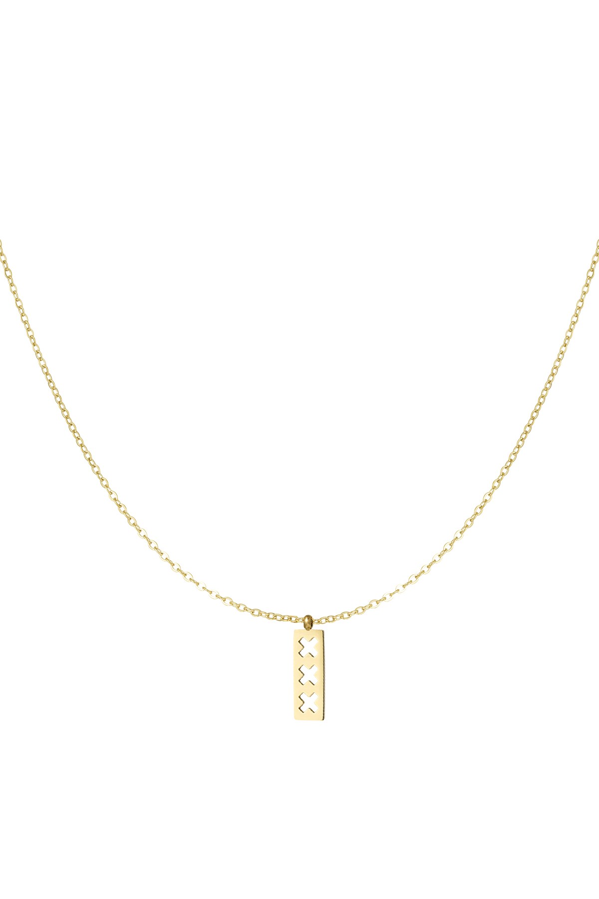 Trio X necklace - Gold color 