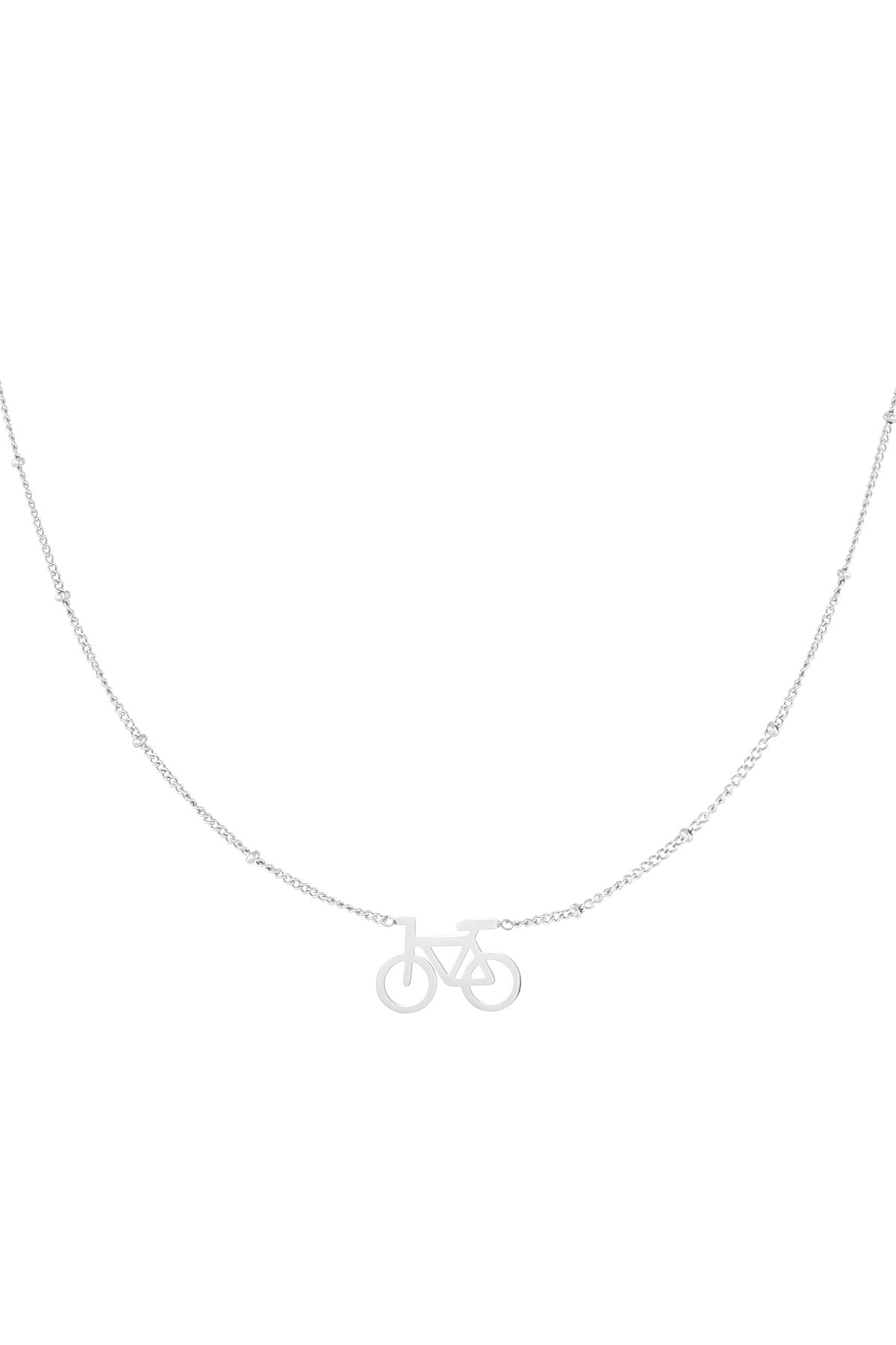 Cycle chic necklace - Silver color h5 