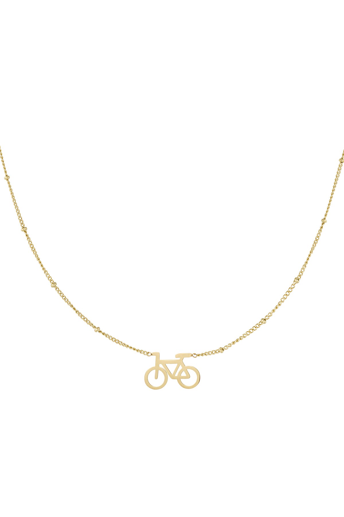 Cycle chic necklace - Gold color h5 