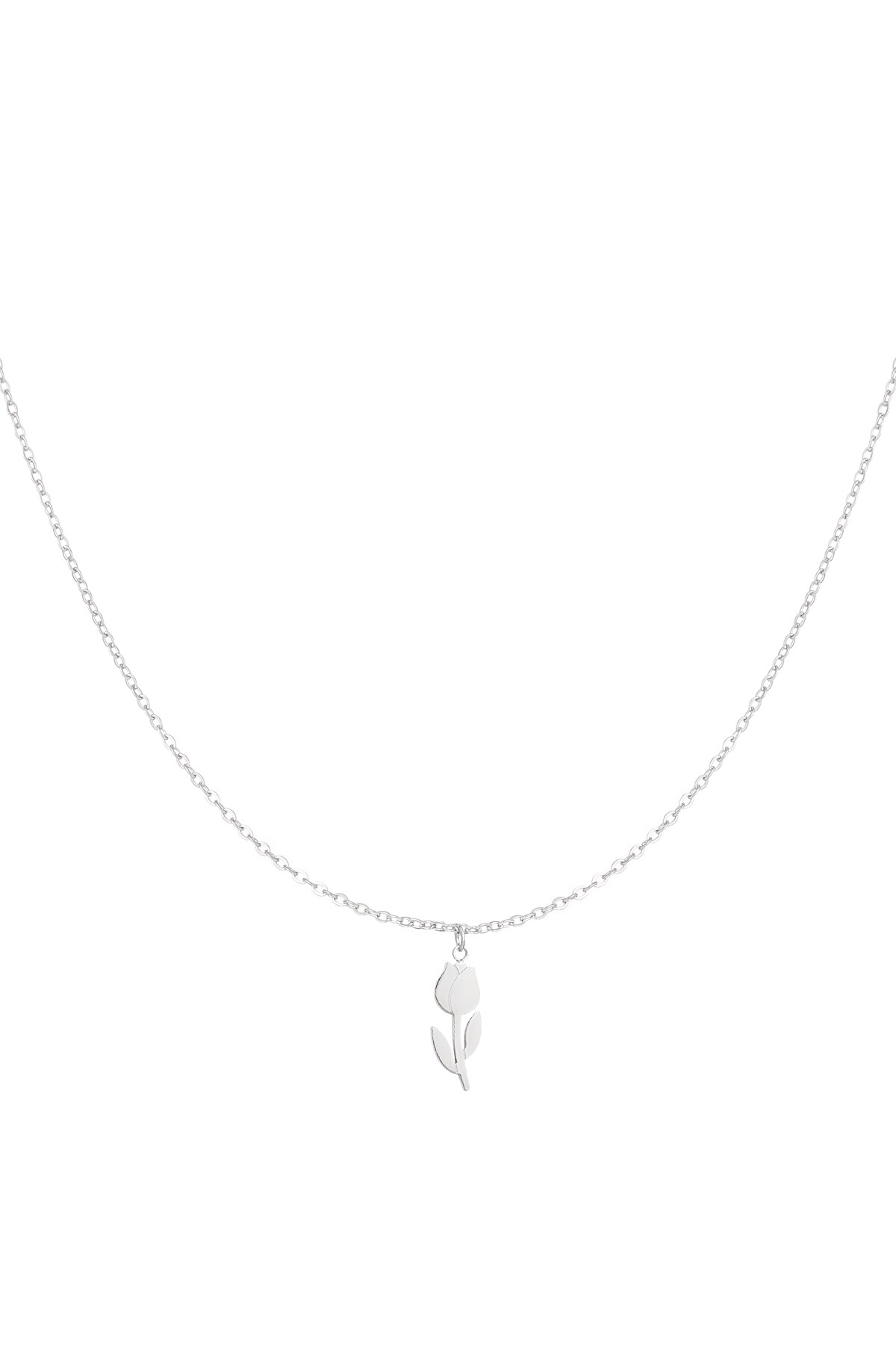 Tulip necklace - Silver color h5 