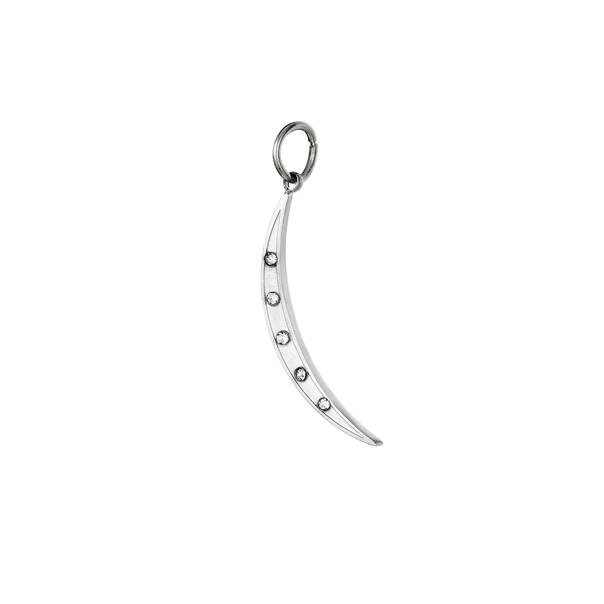 Stainless steel crescent moon charm h5 