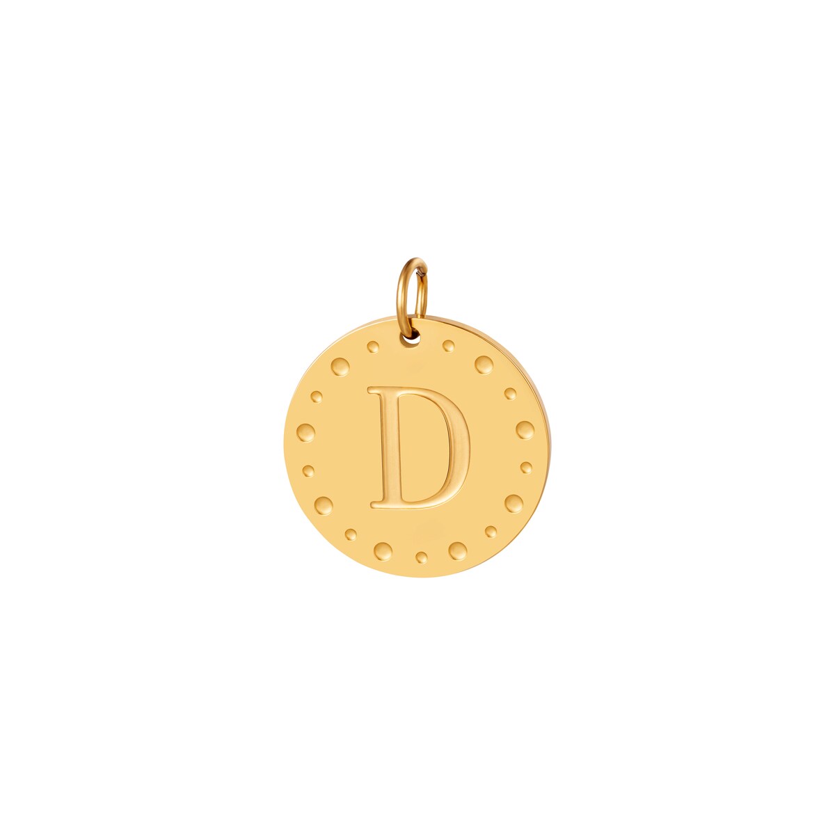 Gold color / Circle charm initial D Picture41