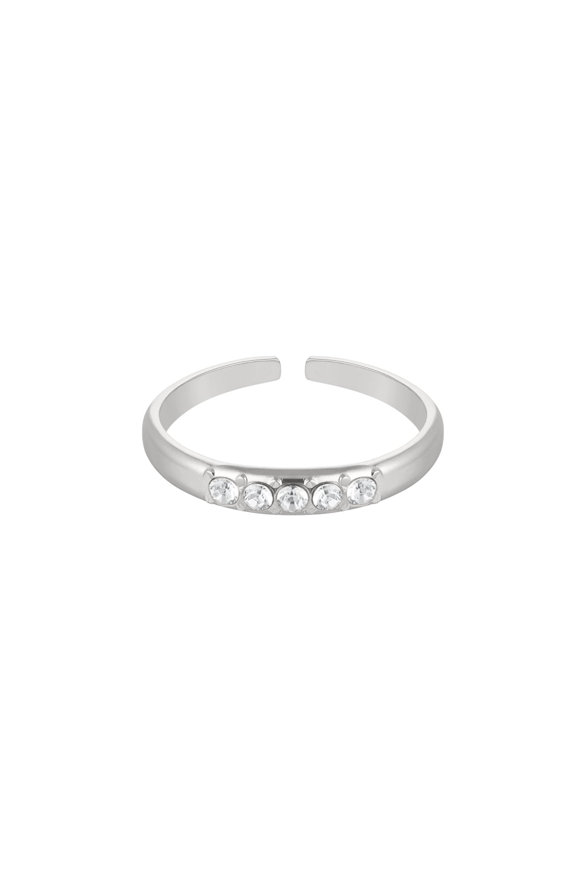 Bague avec pierres - argent Acier Inoxydable h5 