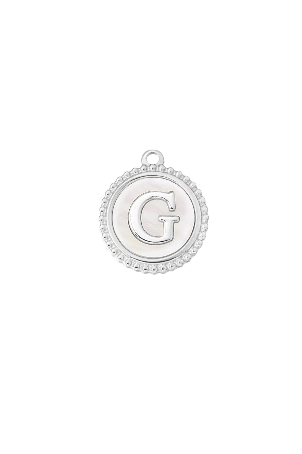 Silver color / Charm graceful G - silver/white Picture13