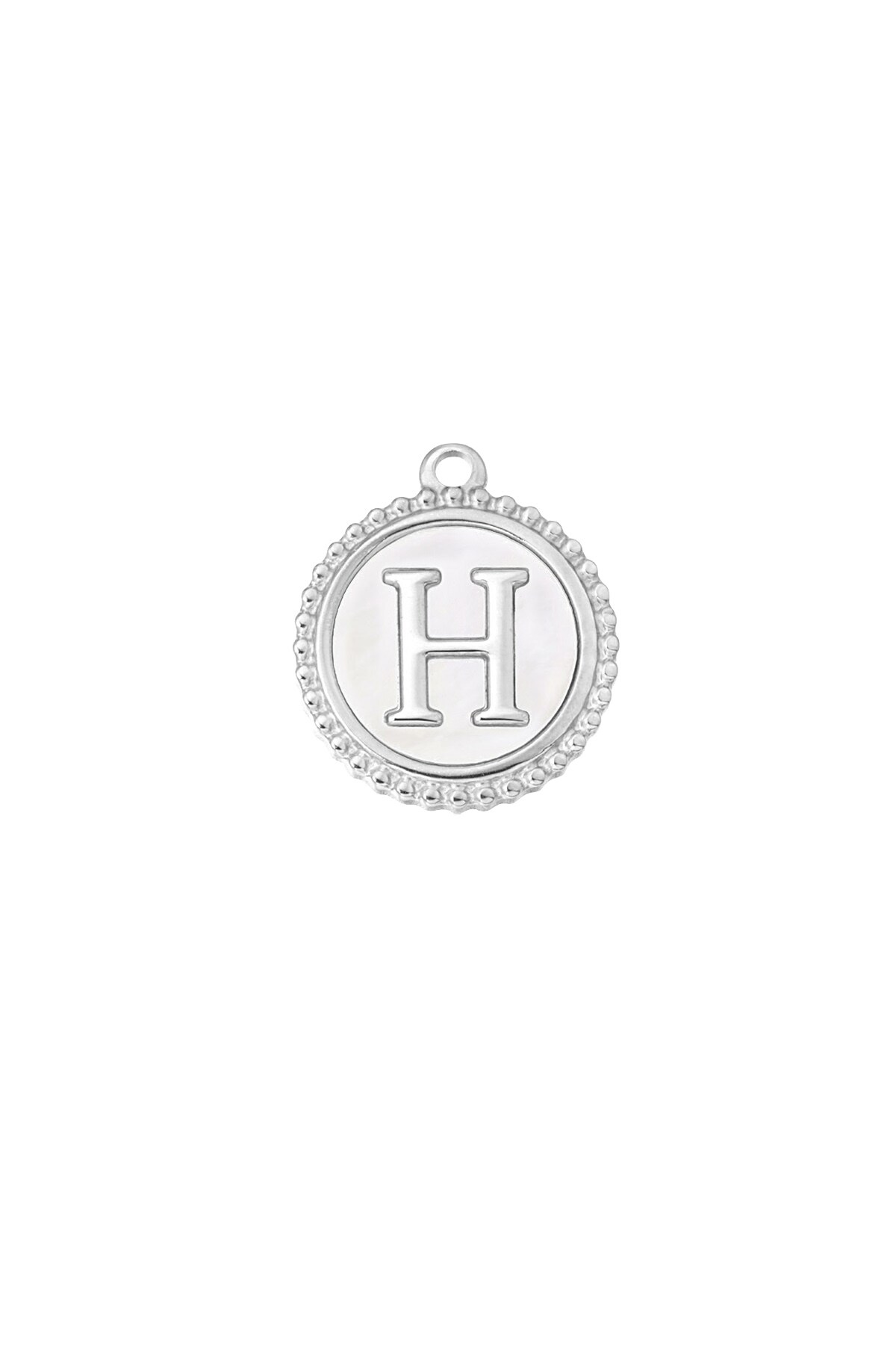 Silver color / Charm elegant H - silver/white Picture26