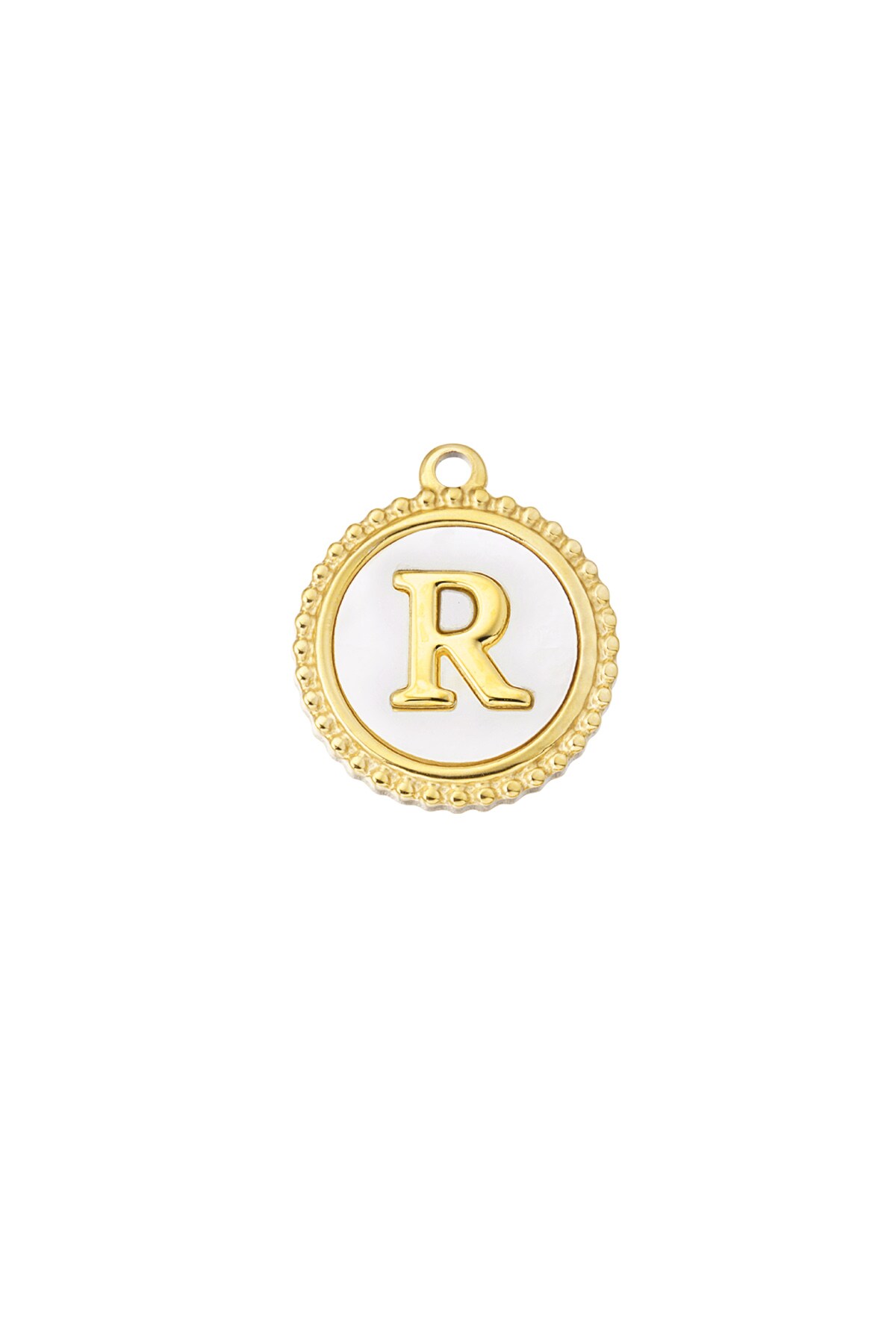 Gold color / Charm elegant R - gold/white Picture6