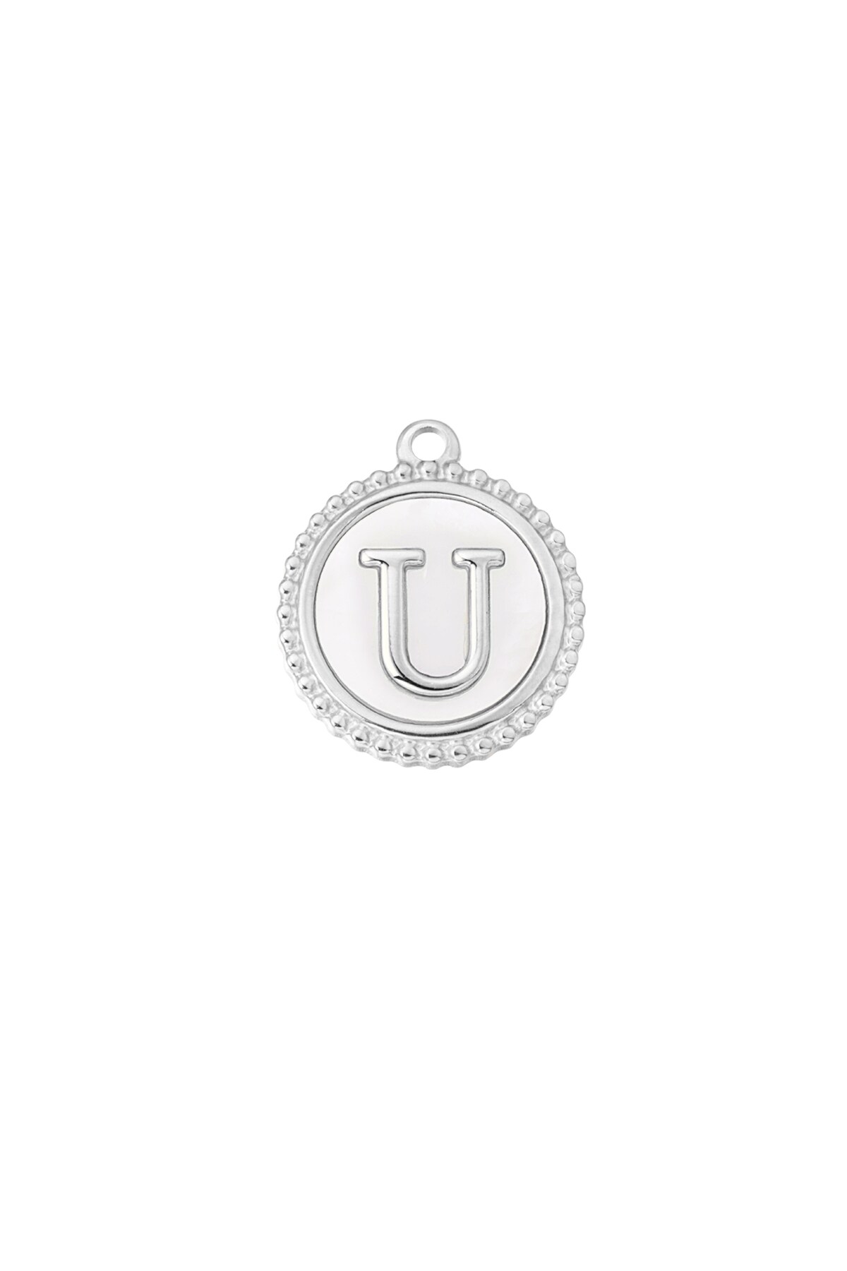 Silver color / Charm graceful U - silver/white Picture12