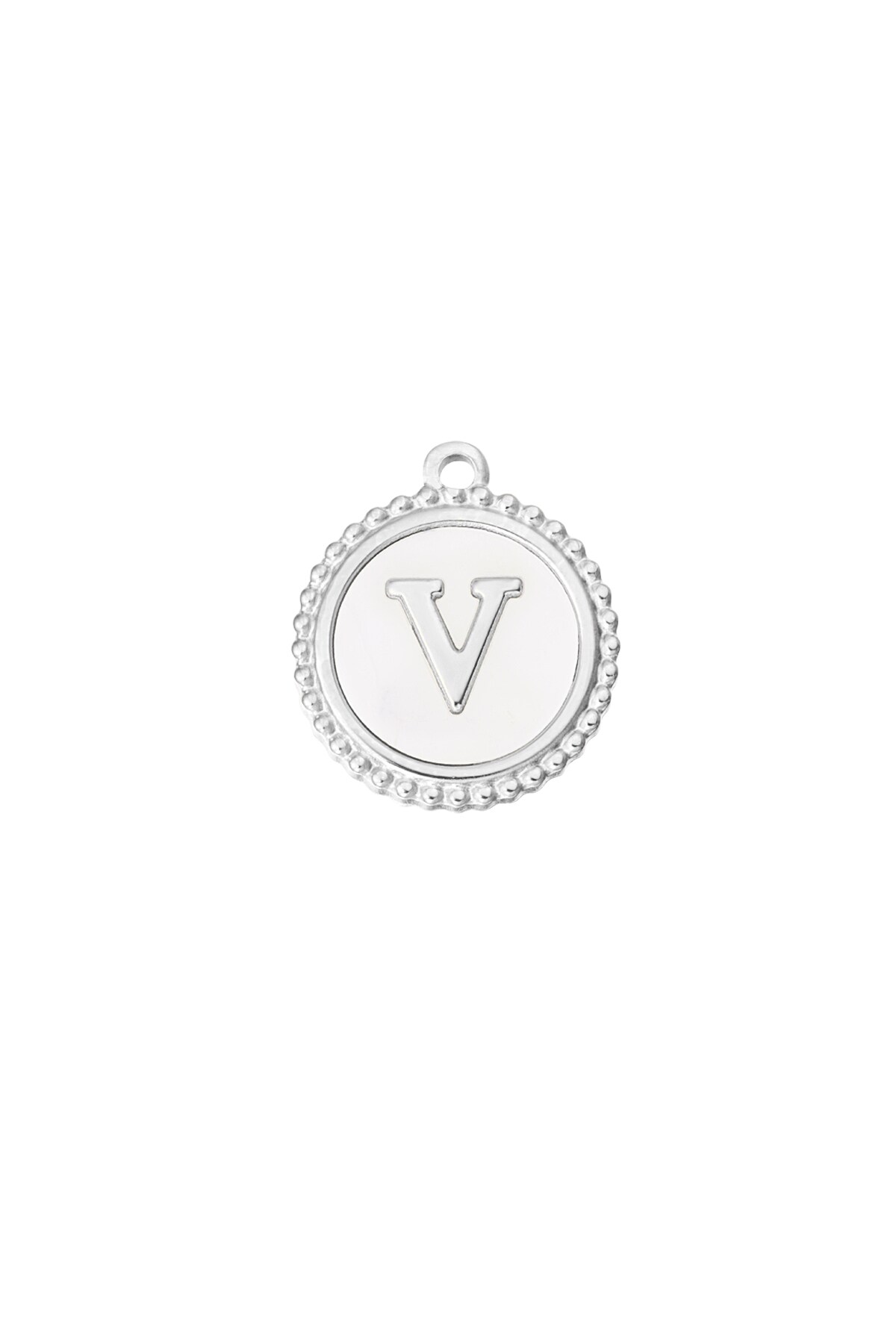 Silver color / Charm elegant V - silver/white Picture43