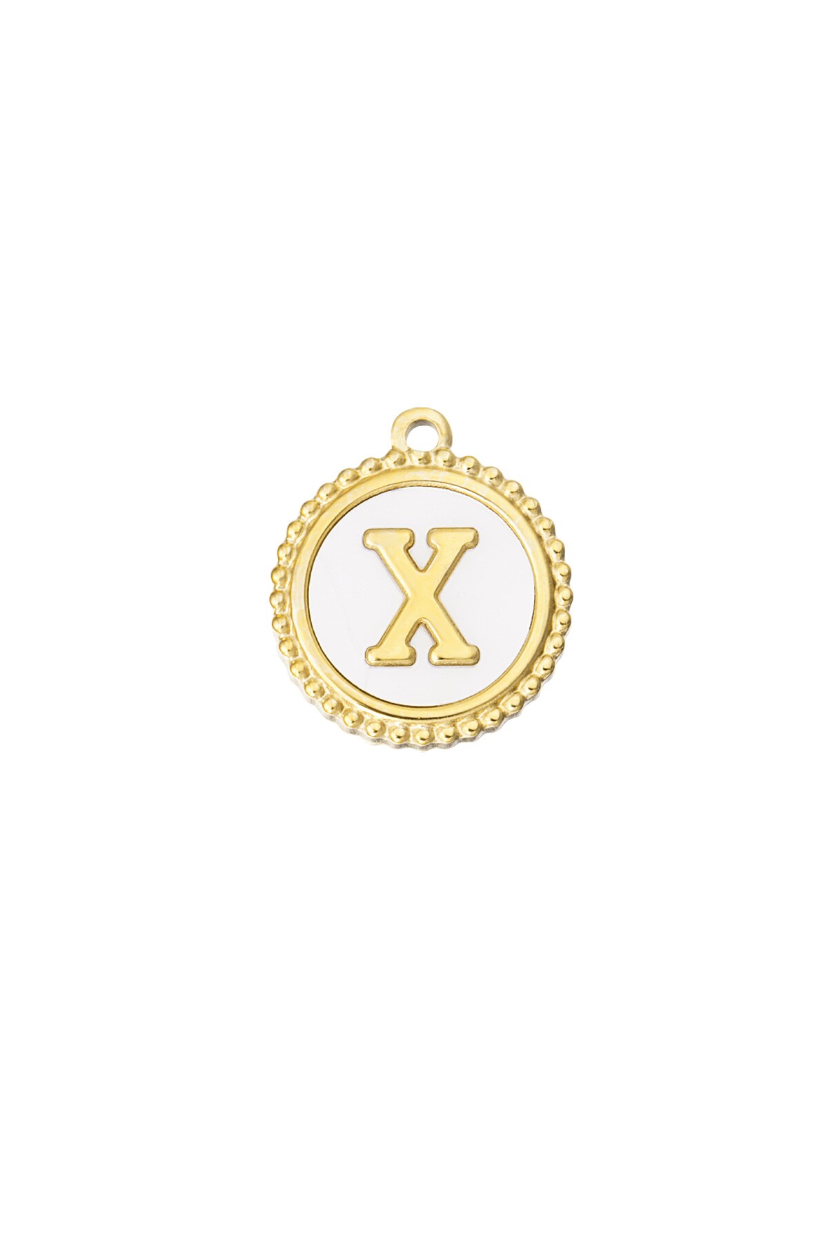 Gold color / Charm elegant X - gold/white Picture3