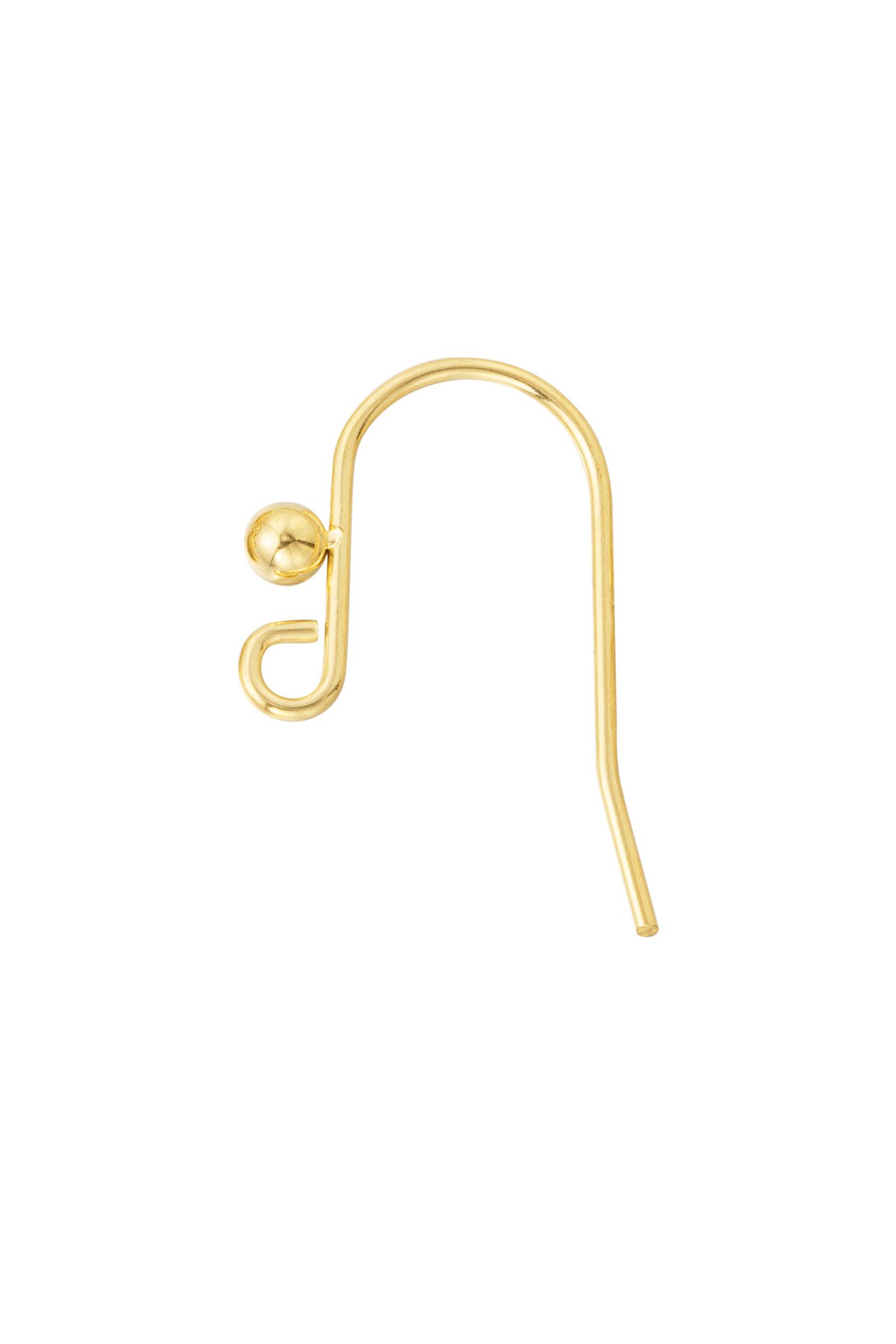 Ear hook ball short - Gold color h5 