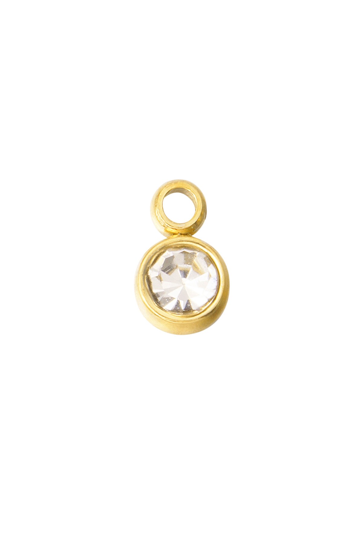 DIY charm with stone - silver gold h5 