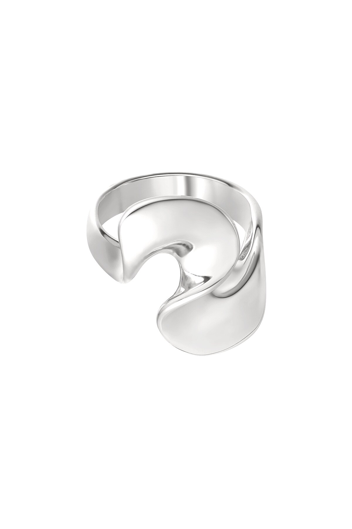 Ring twist - Silver color h5 