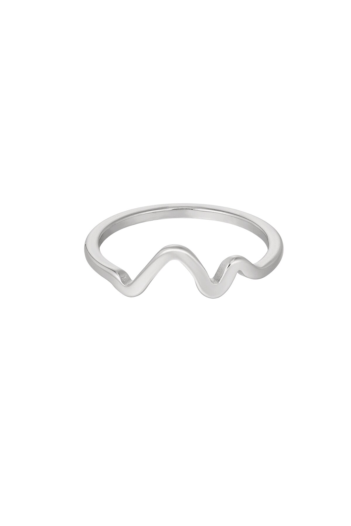 Ring with curl - Silver color h5 