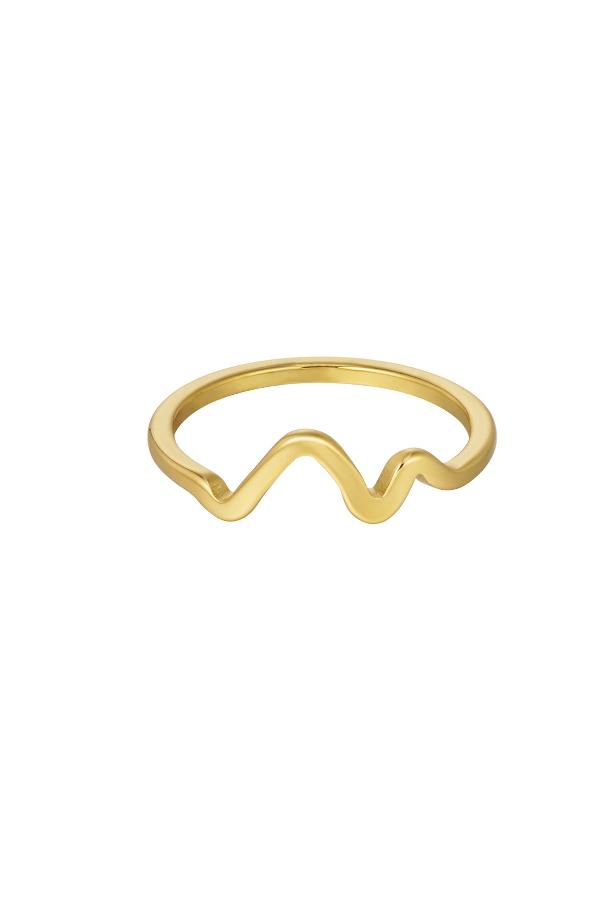 Ring with curl - Gold color h5 