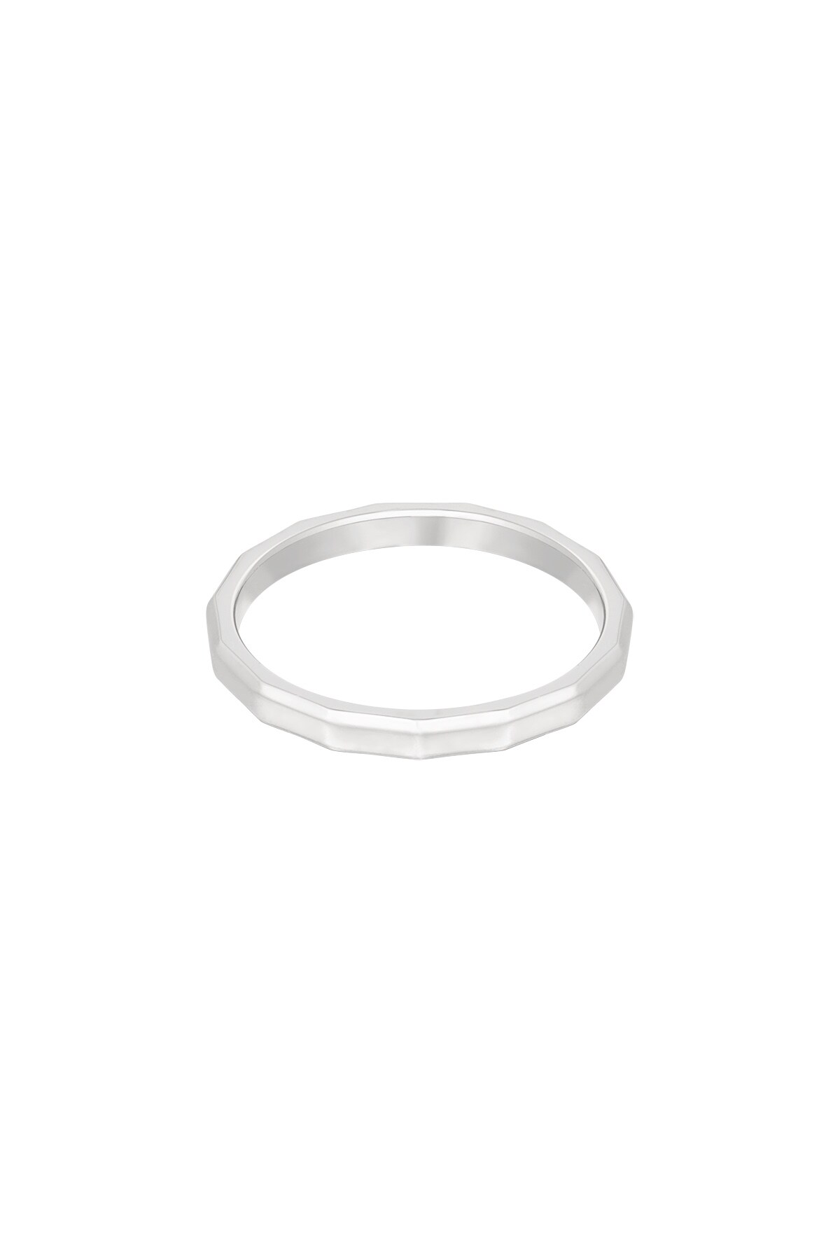 Ring angular - Silver color h5 