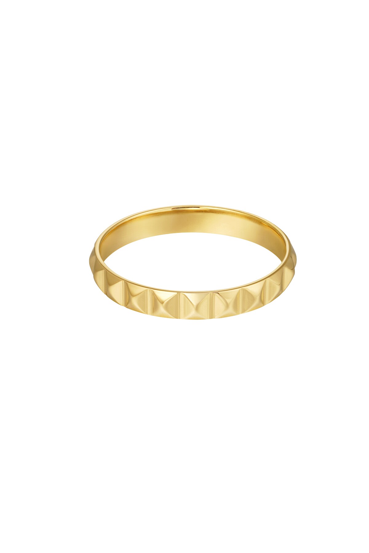 Ring triangles print - Gold color 