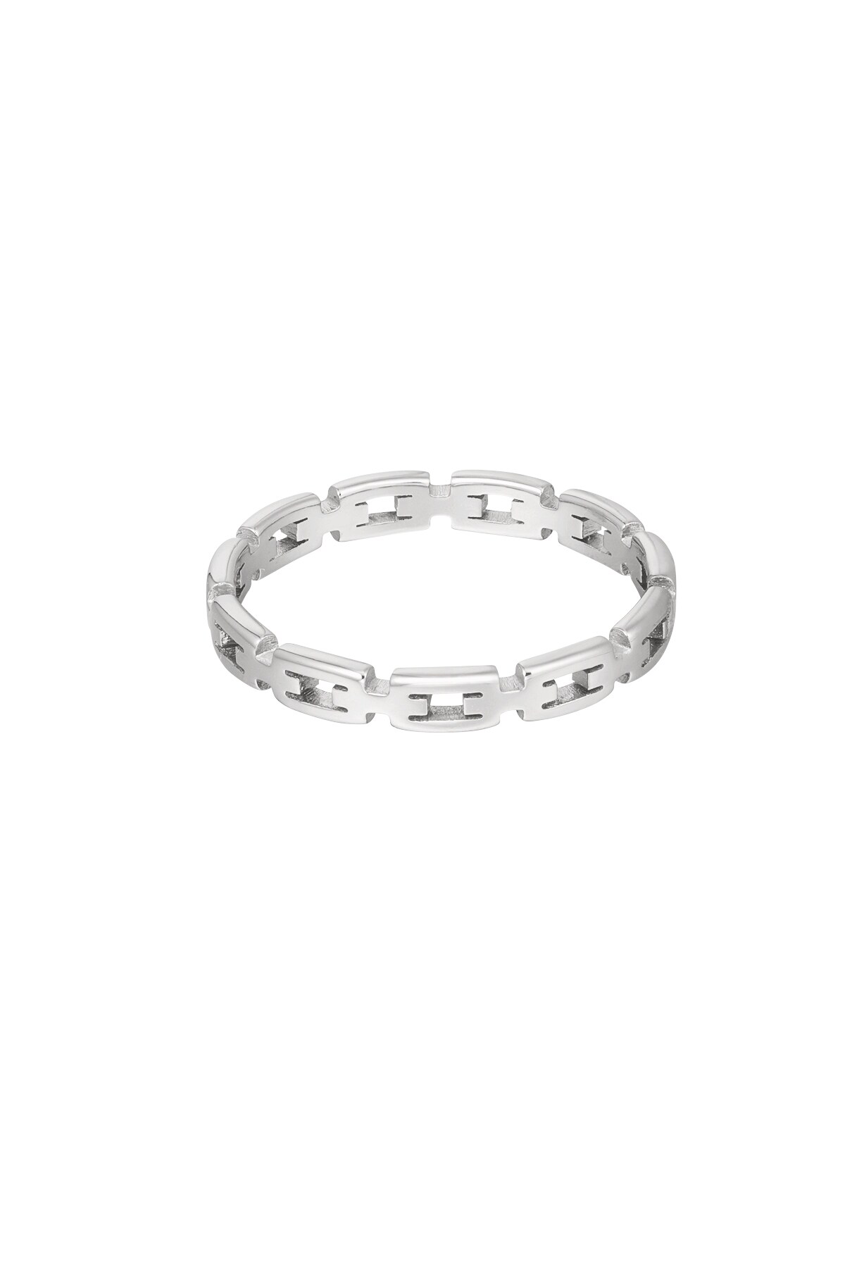 Ring with links - Silver color h5 