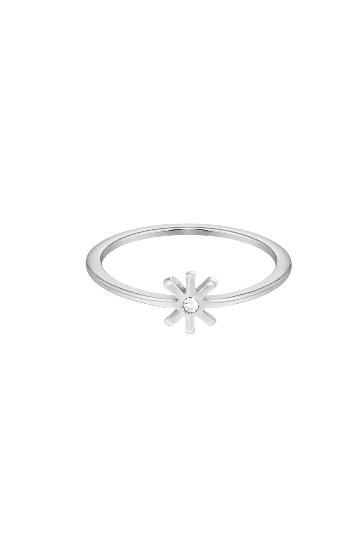 Ring subtle flower - Silver color h5 