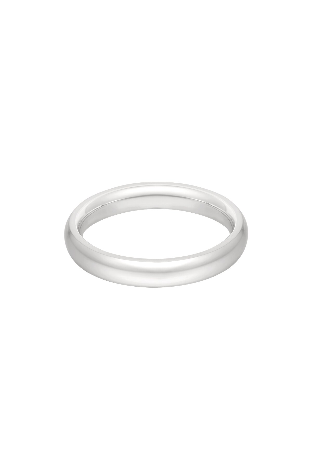 Ring basic plain - Silver color h5 