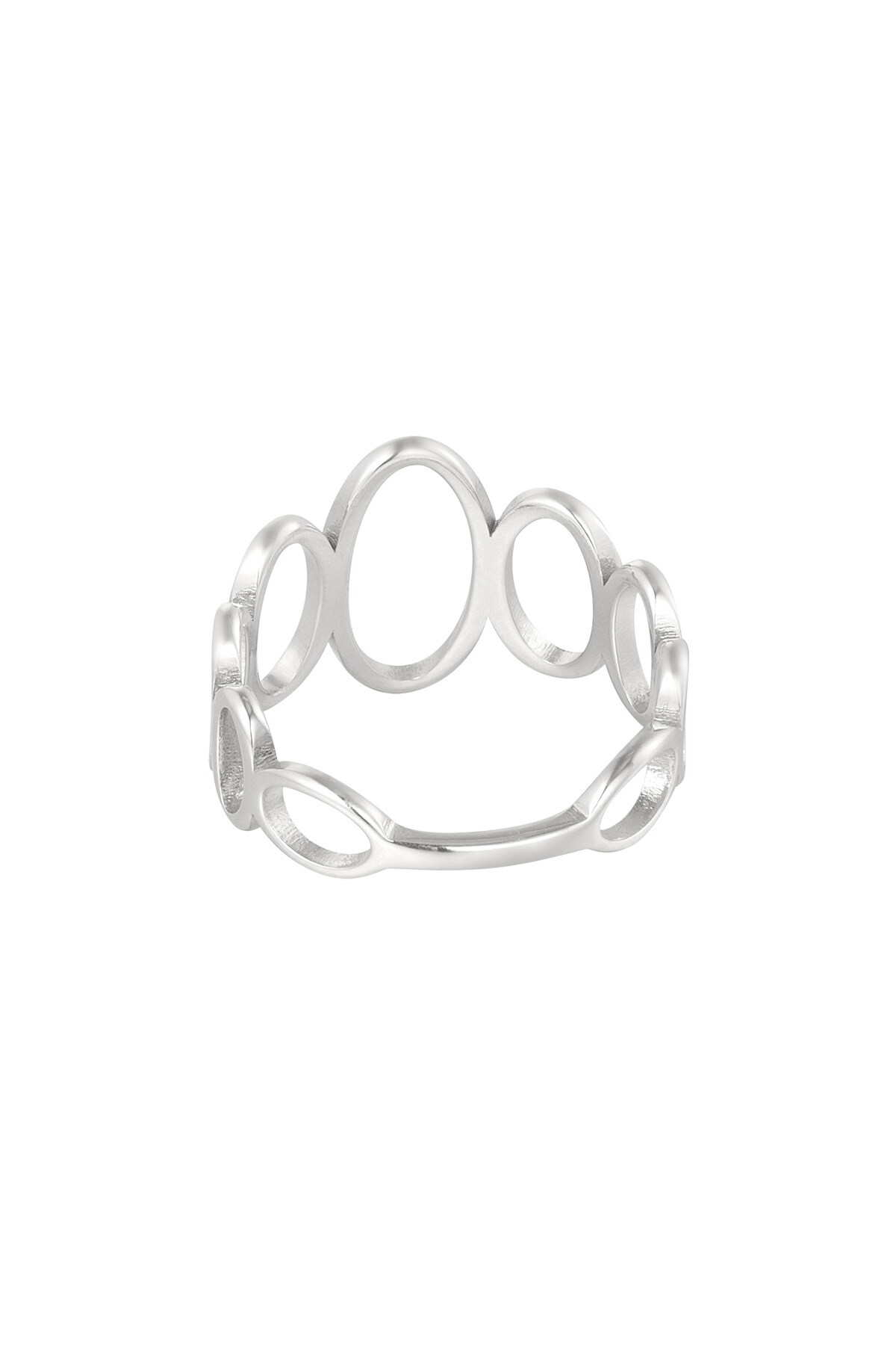 Ring open circles - Silver color h5 Picture3