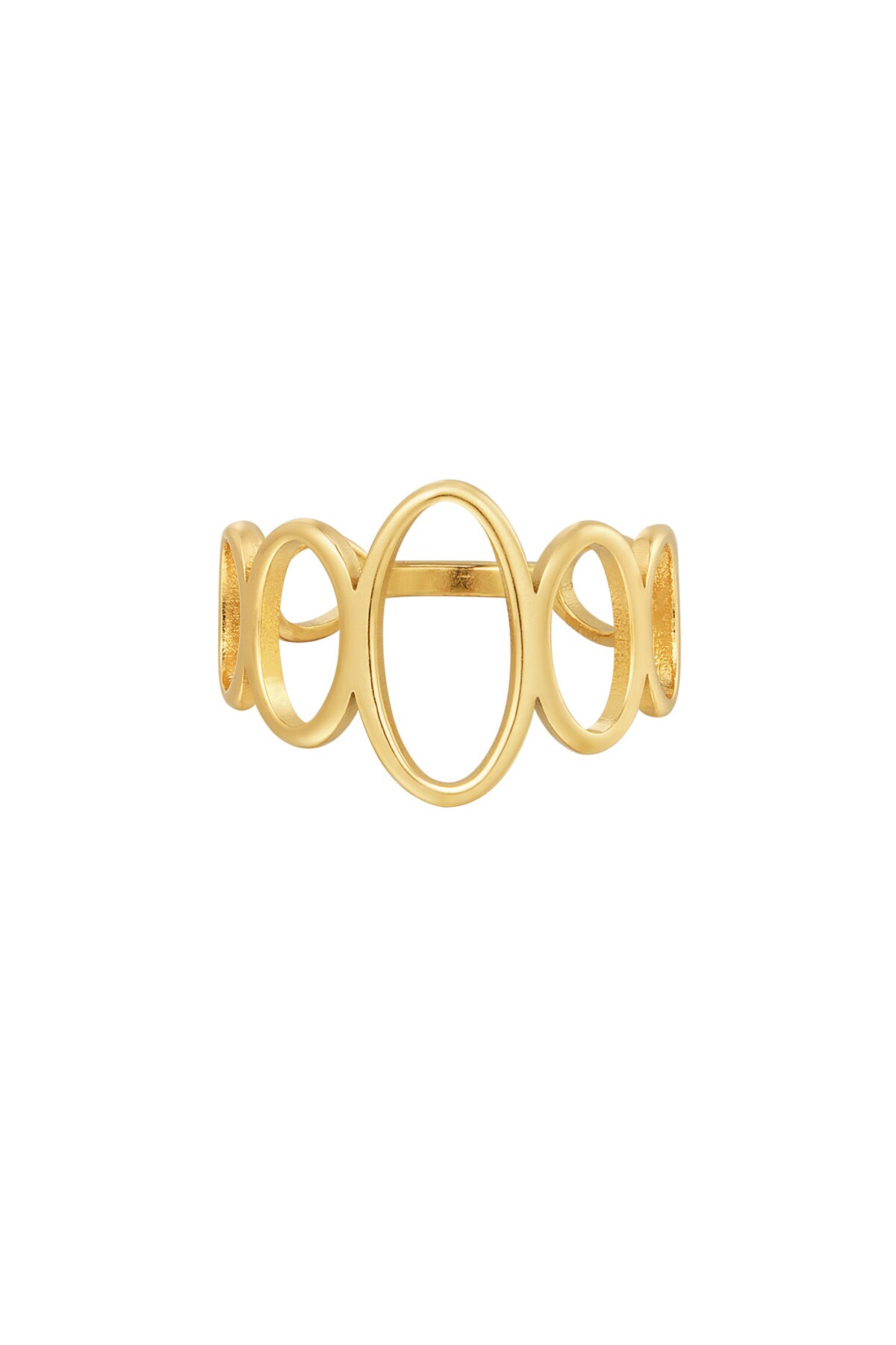 Ring open circles - Gold color 