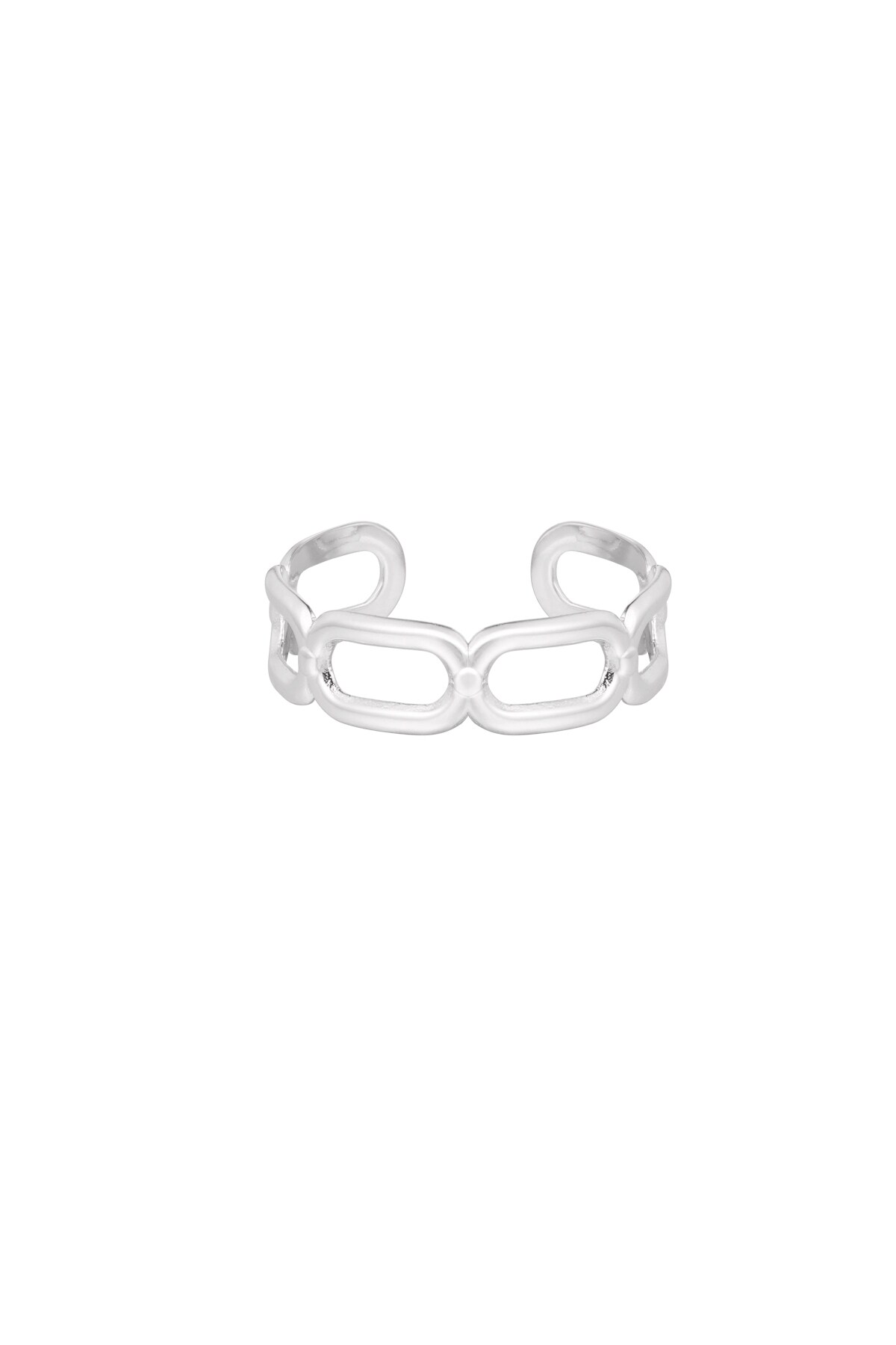 Bague lien allongé - Couleur argent h5 