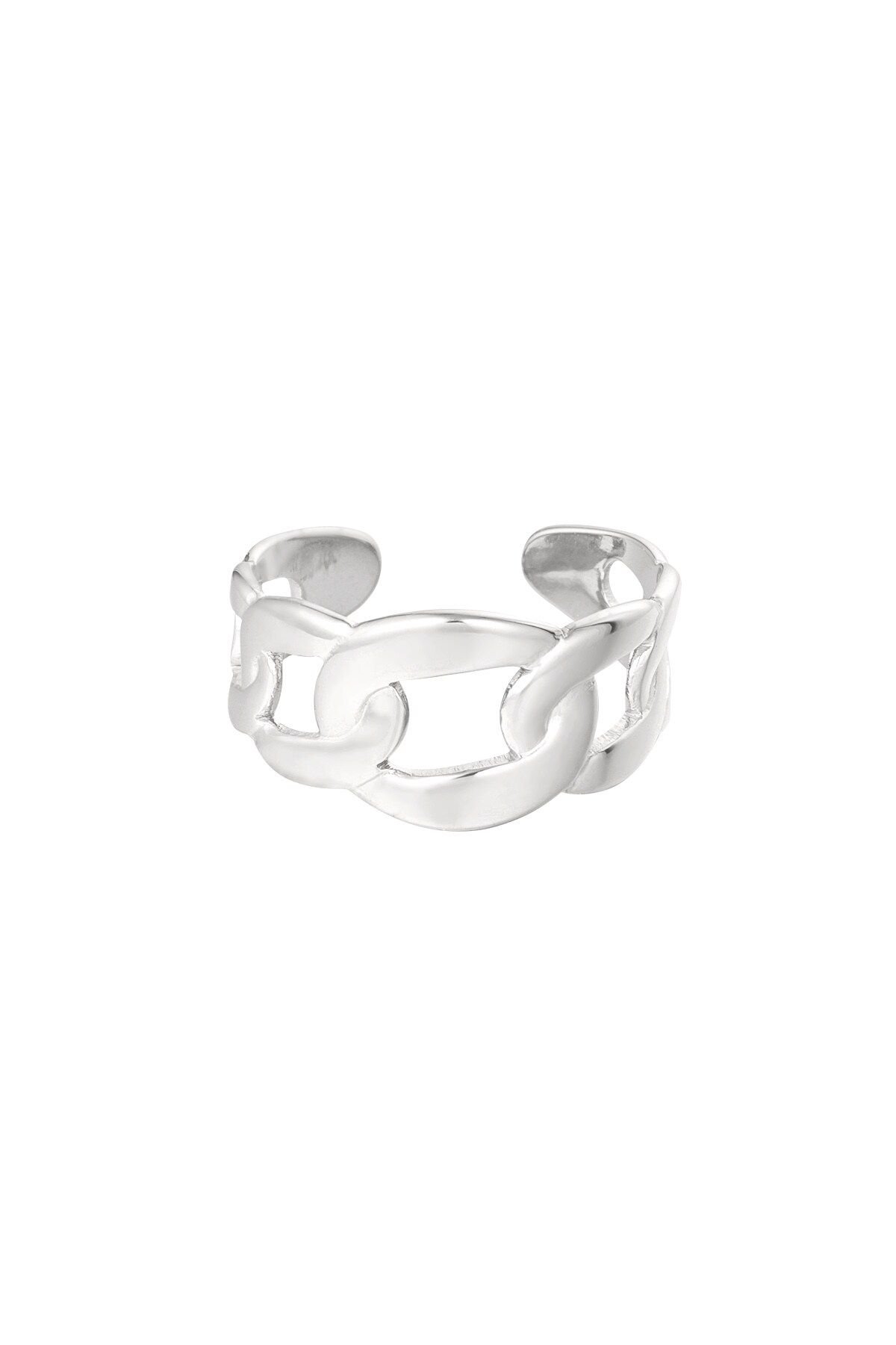 Ring mega link - Silver color h5 