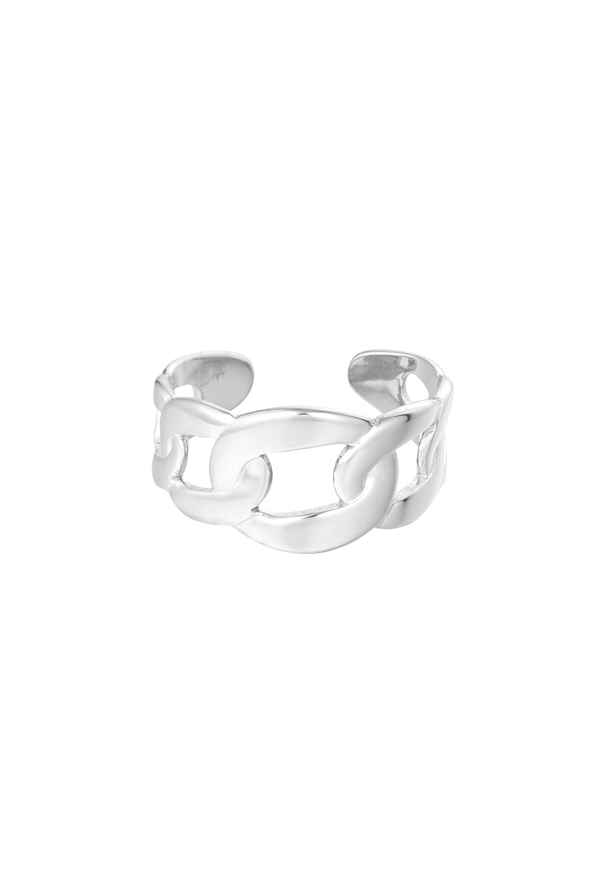 Ring mega link - Silver color 