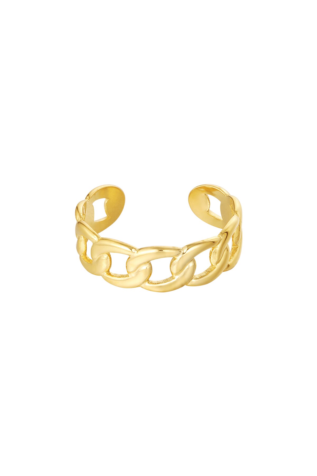 Ring thick link - Gold color h5 