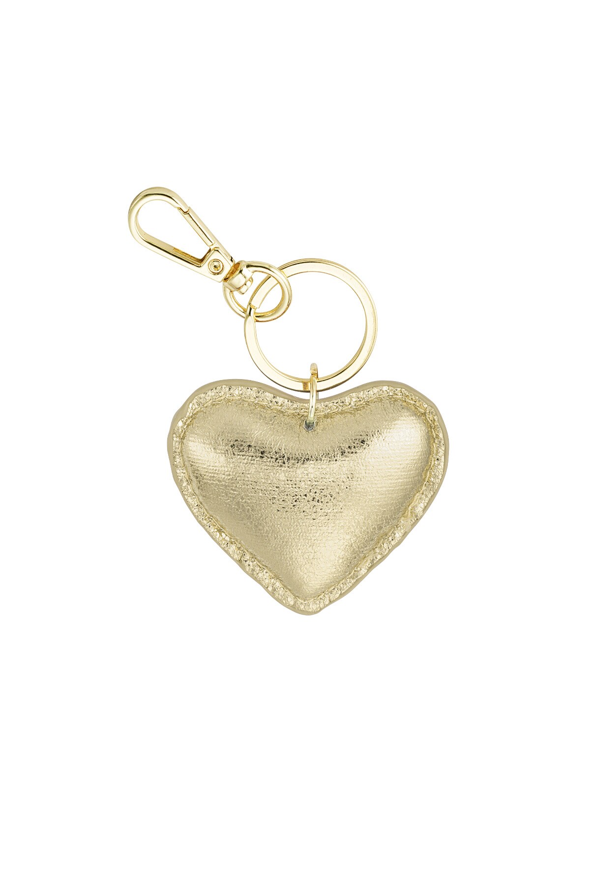 Keychain heart - Gold color h5 