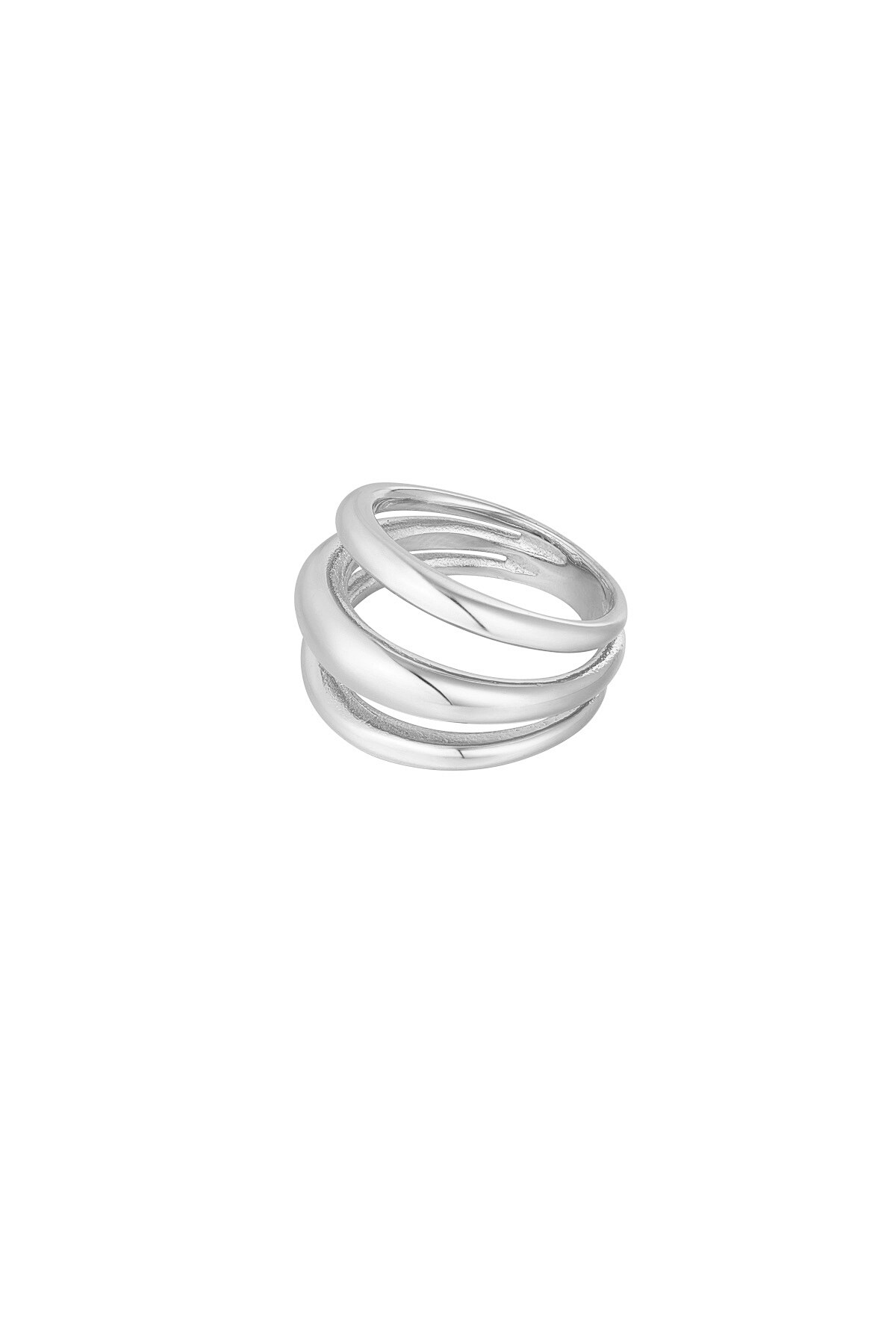 Ring three layers - Silver color h5 