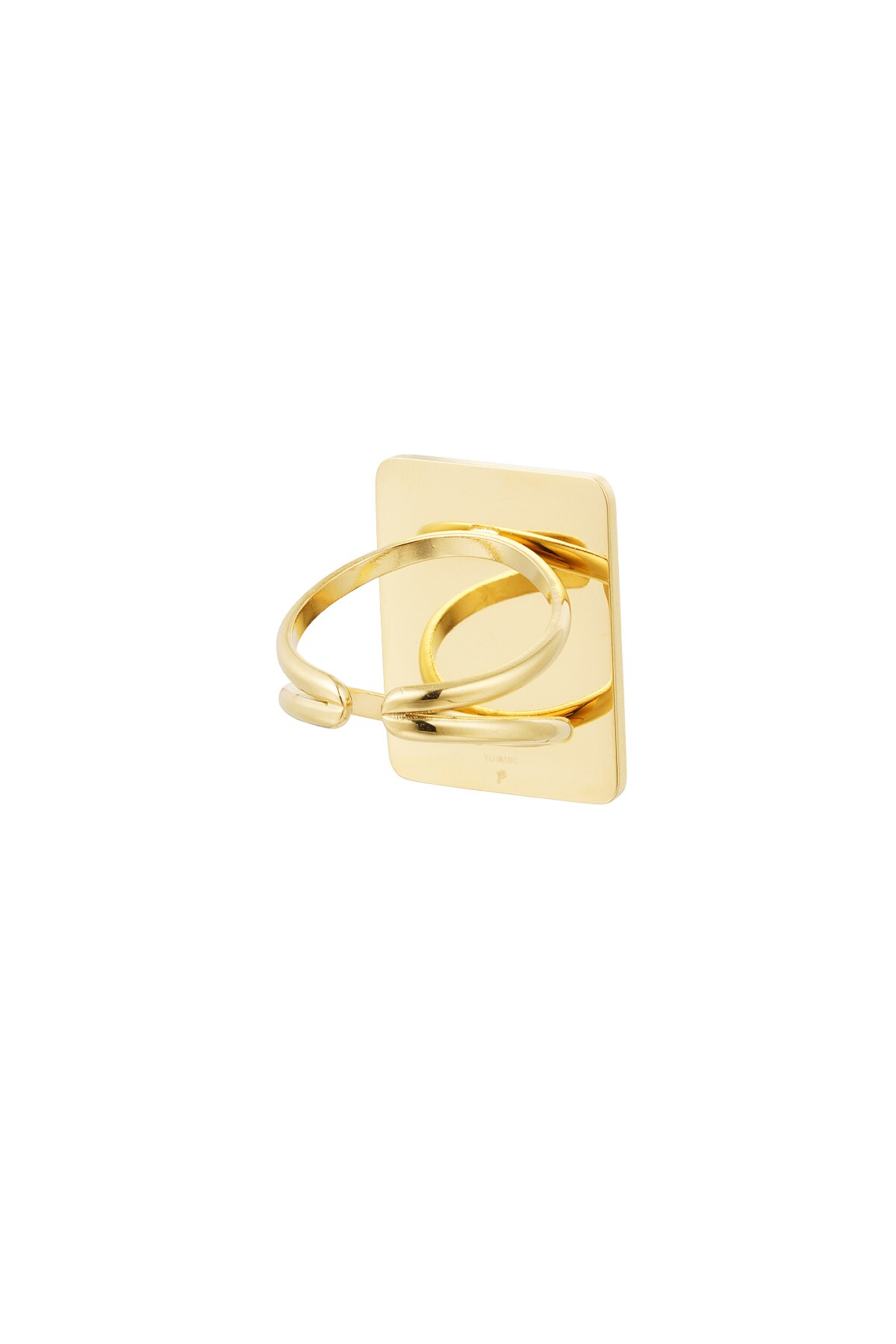 Ring square stone - gold/black h5 Picture4