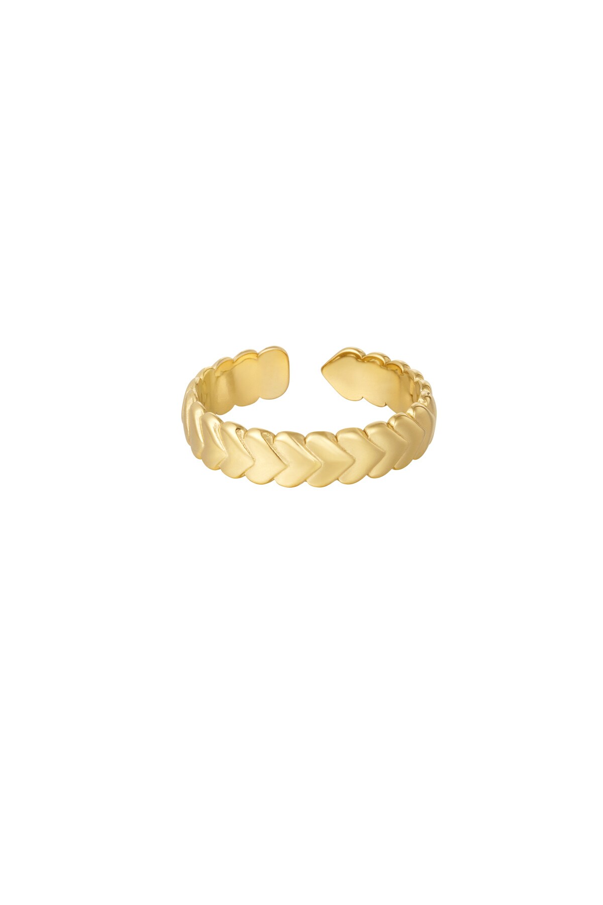 Ring hearts - Gold color 