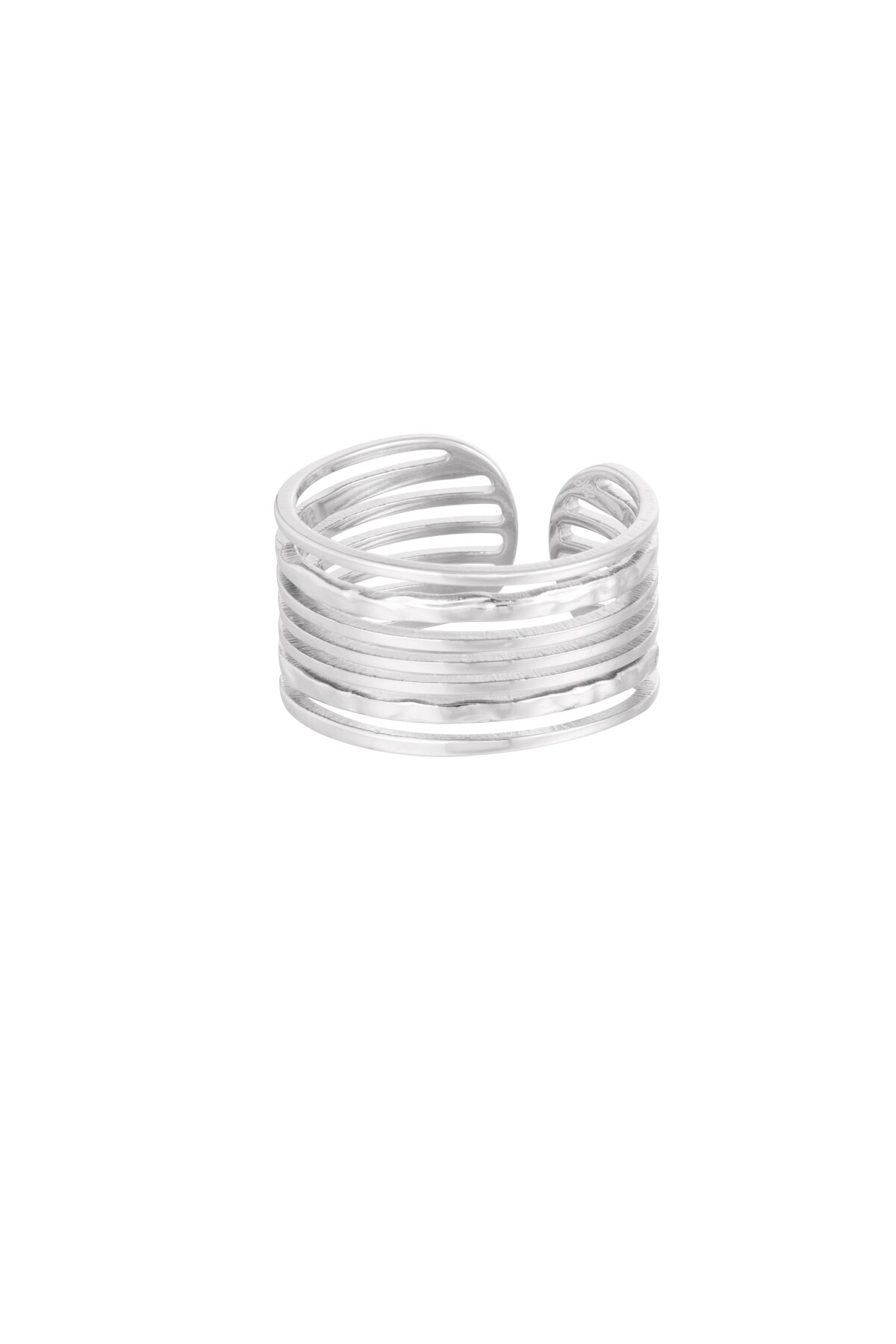 Ring thin layers - Silver color h5 