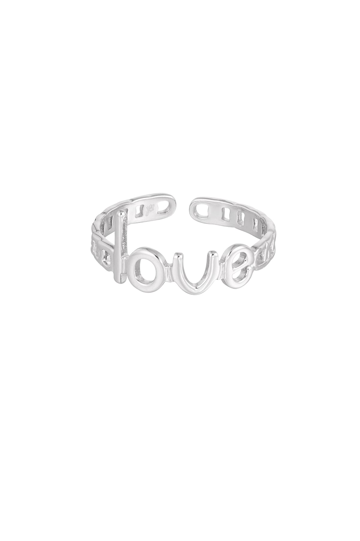 Bague maillons d'amour - Couleur argent h5 