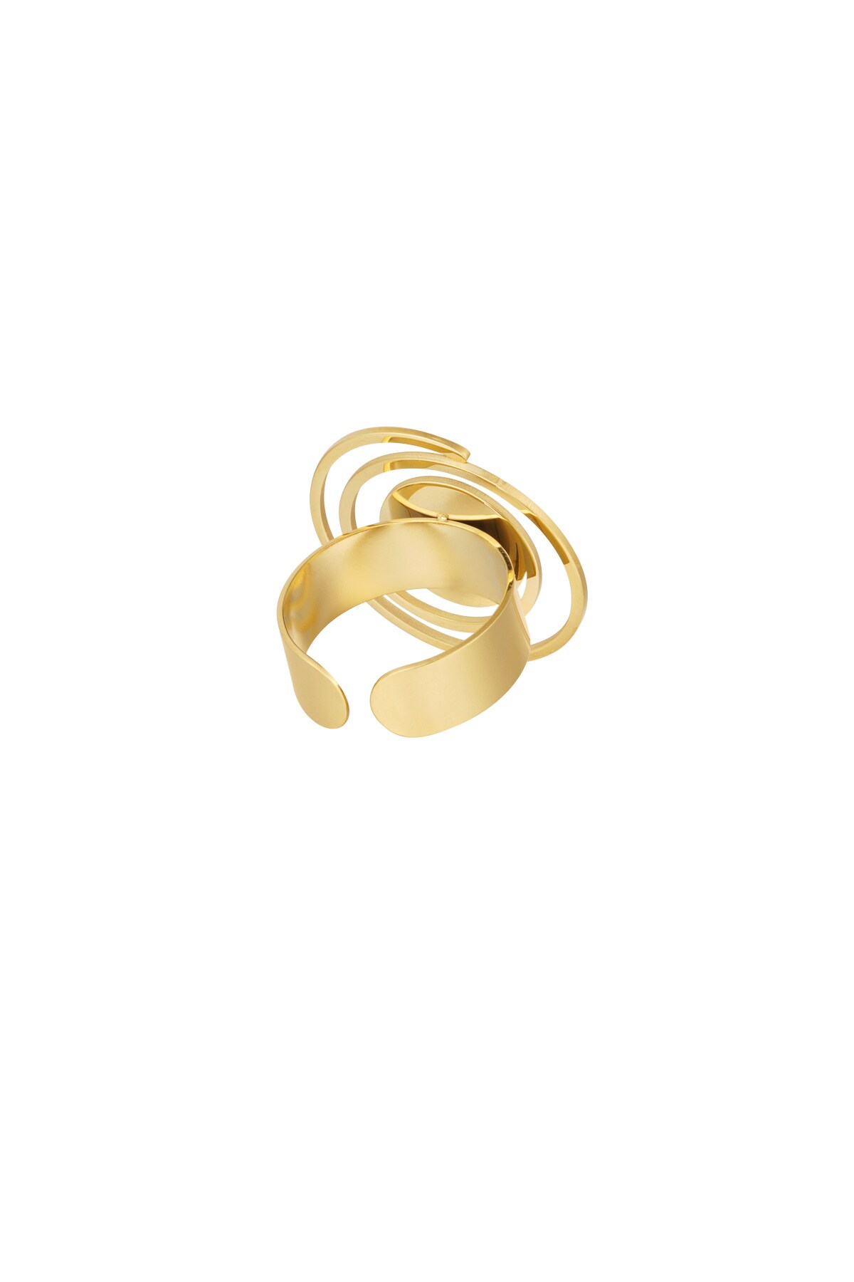 Ring with turn - Gold color Picture4