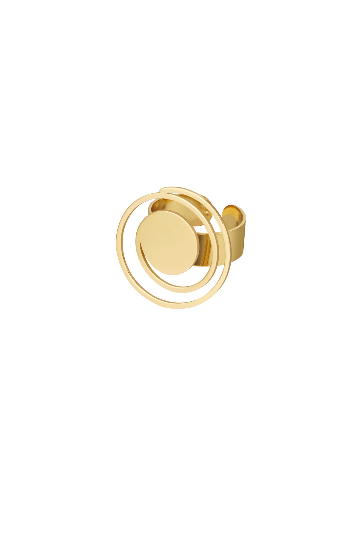 Ring with turn - Gold color 