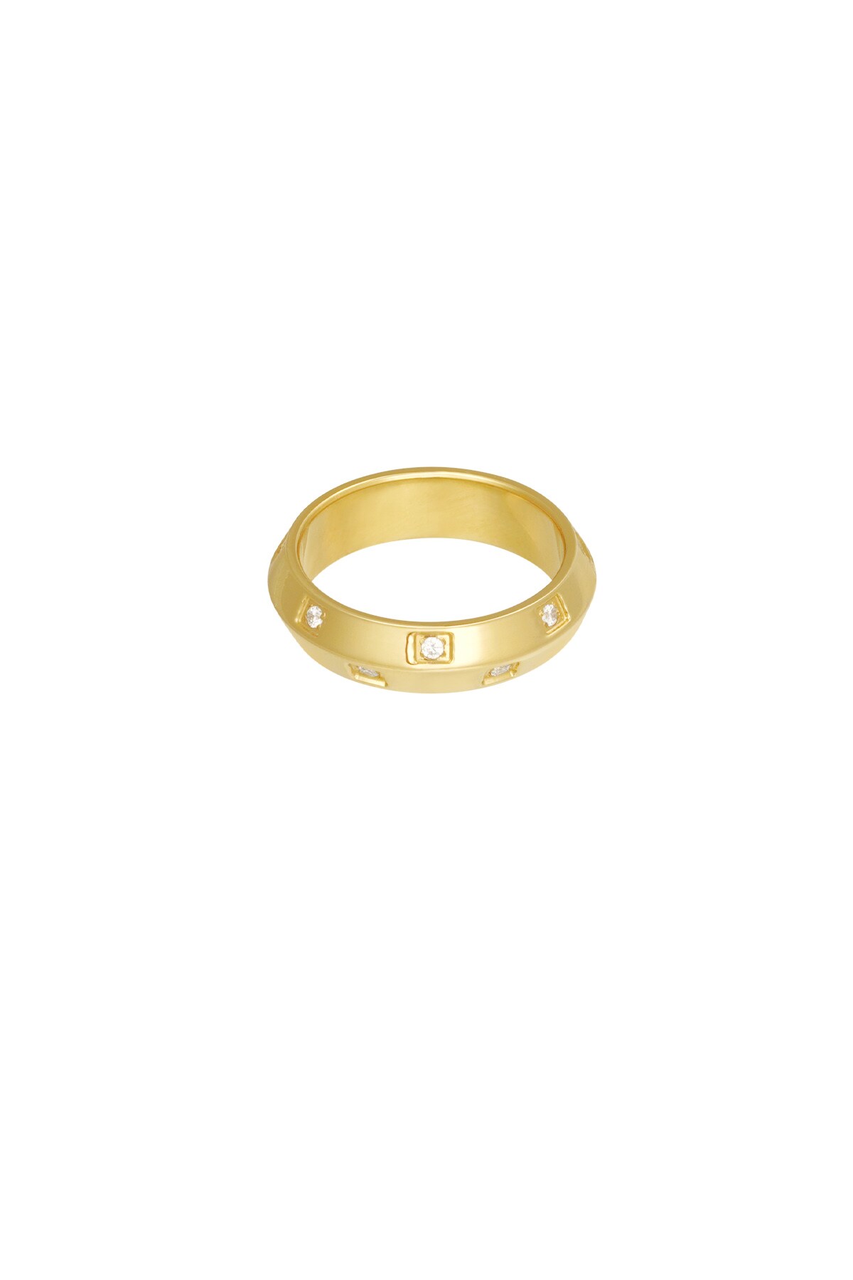 Ring mit ästhetischen Steinen – Gold - Goldfarbe h5 