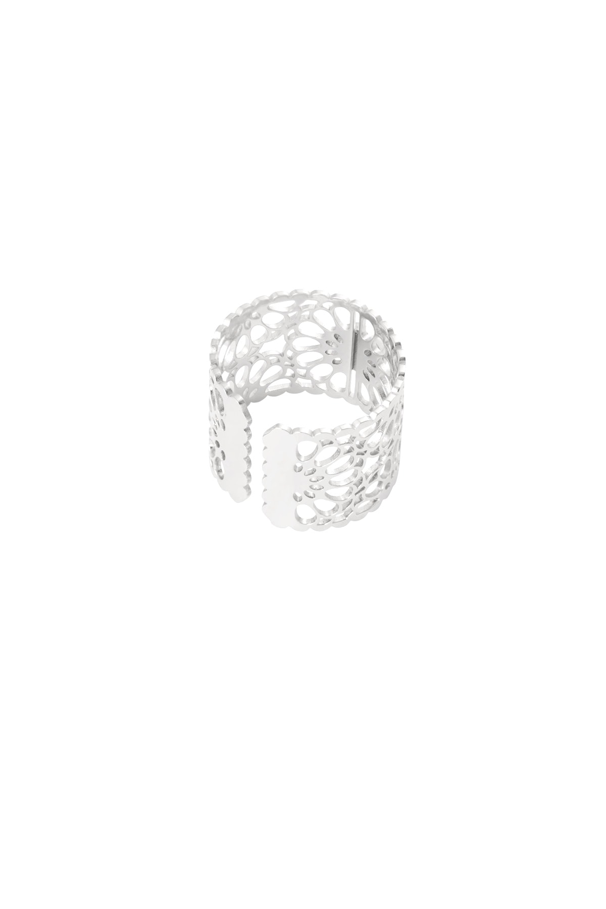 Ring mandela flower - Silver color h5 Picture5