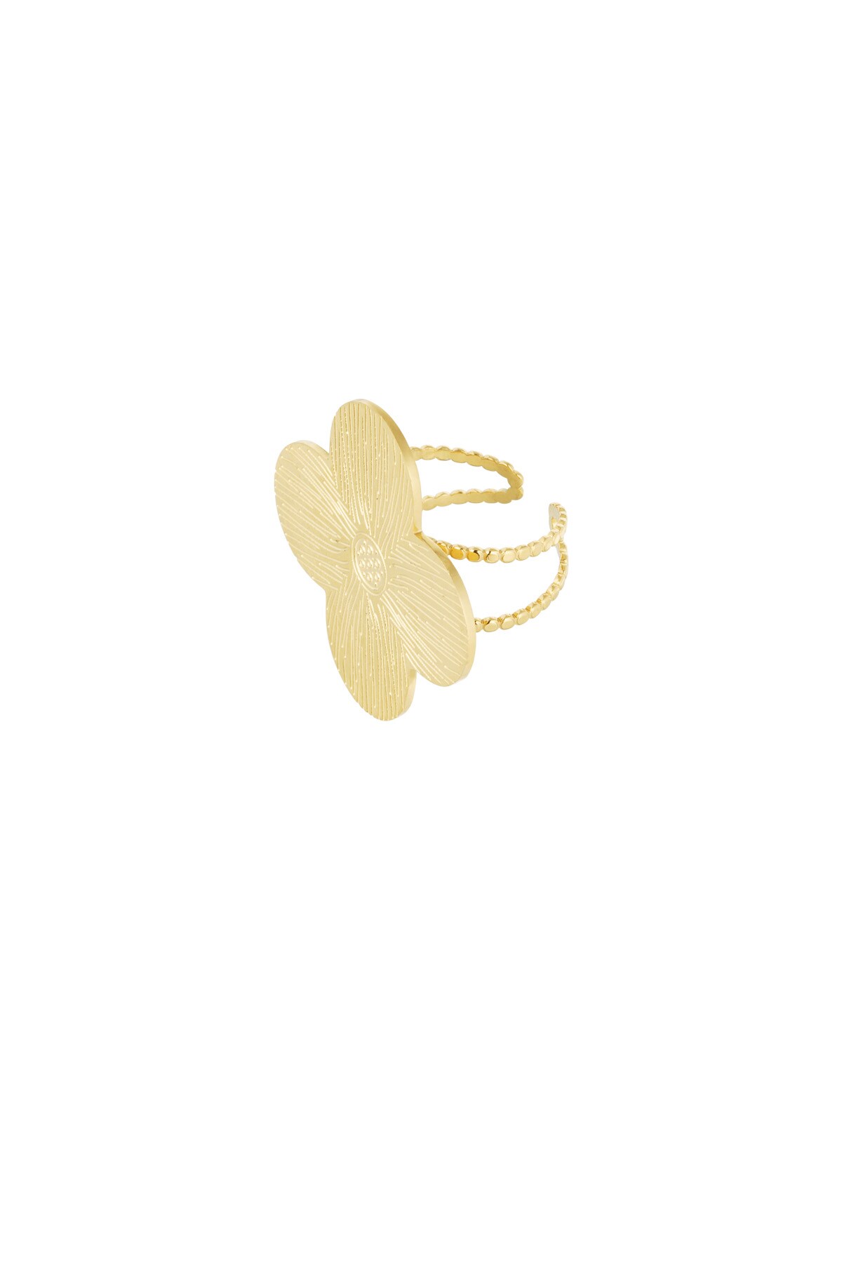 Statement ring clover - Gold color h5 Picture5