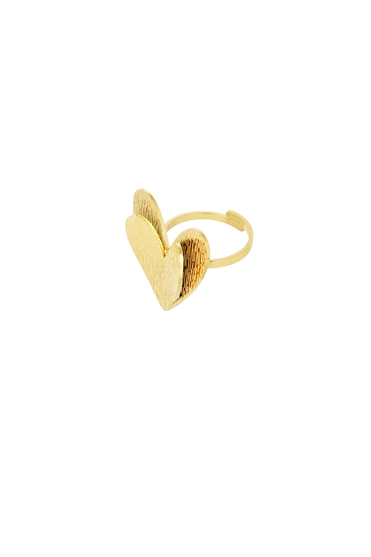 Ring one heart - Gold color Picture4