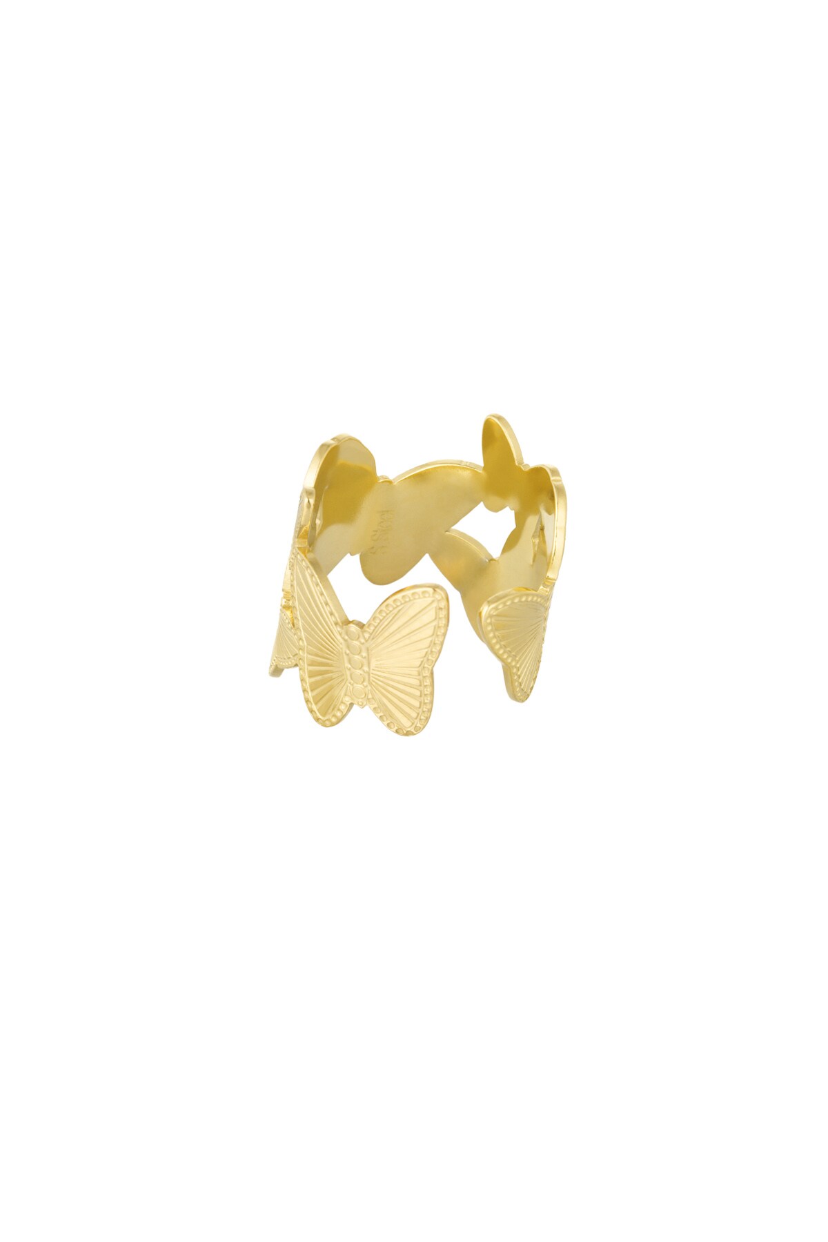 Ring butterflies large - Gold color h5 Picture2