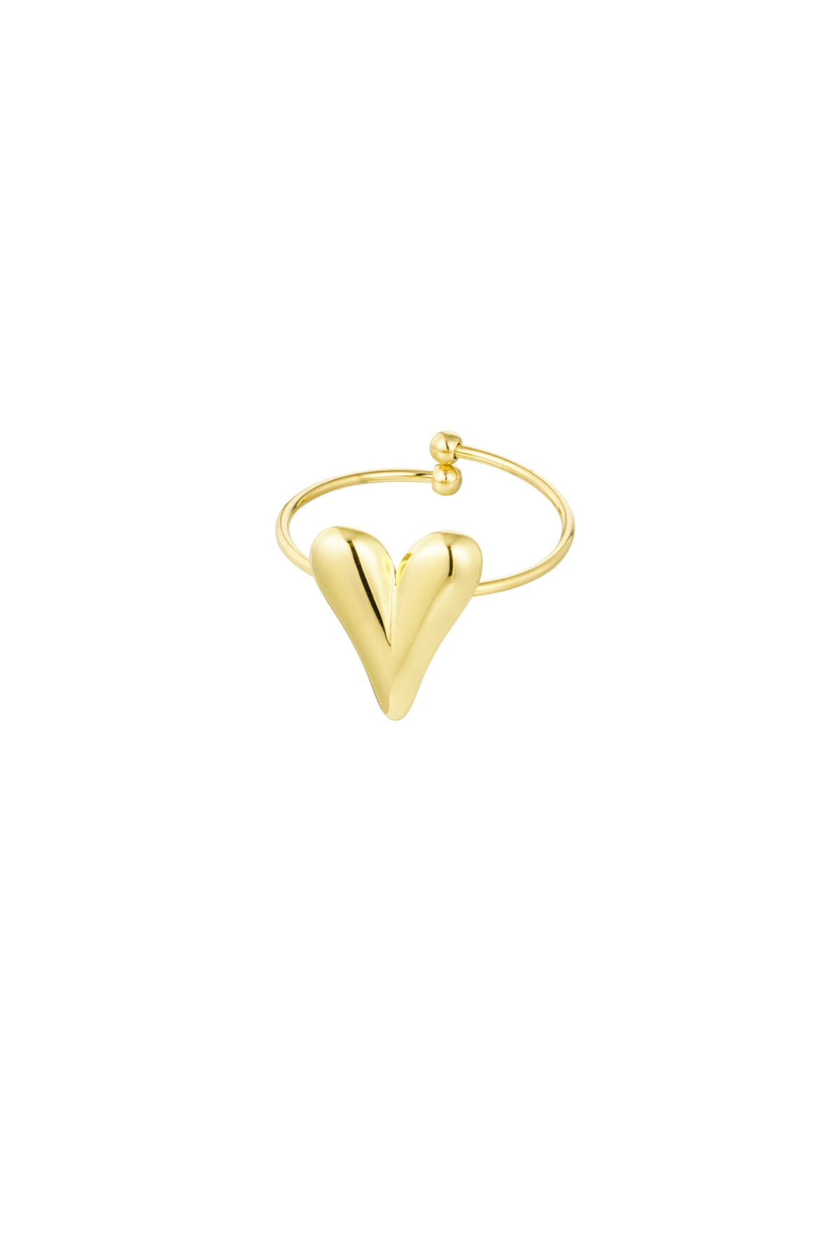 Aesthetic heart ring - Gold color h5 