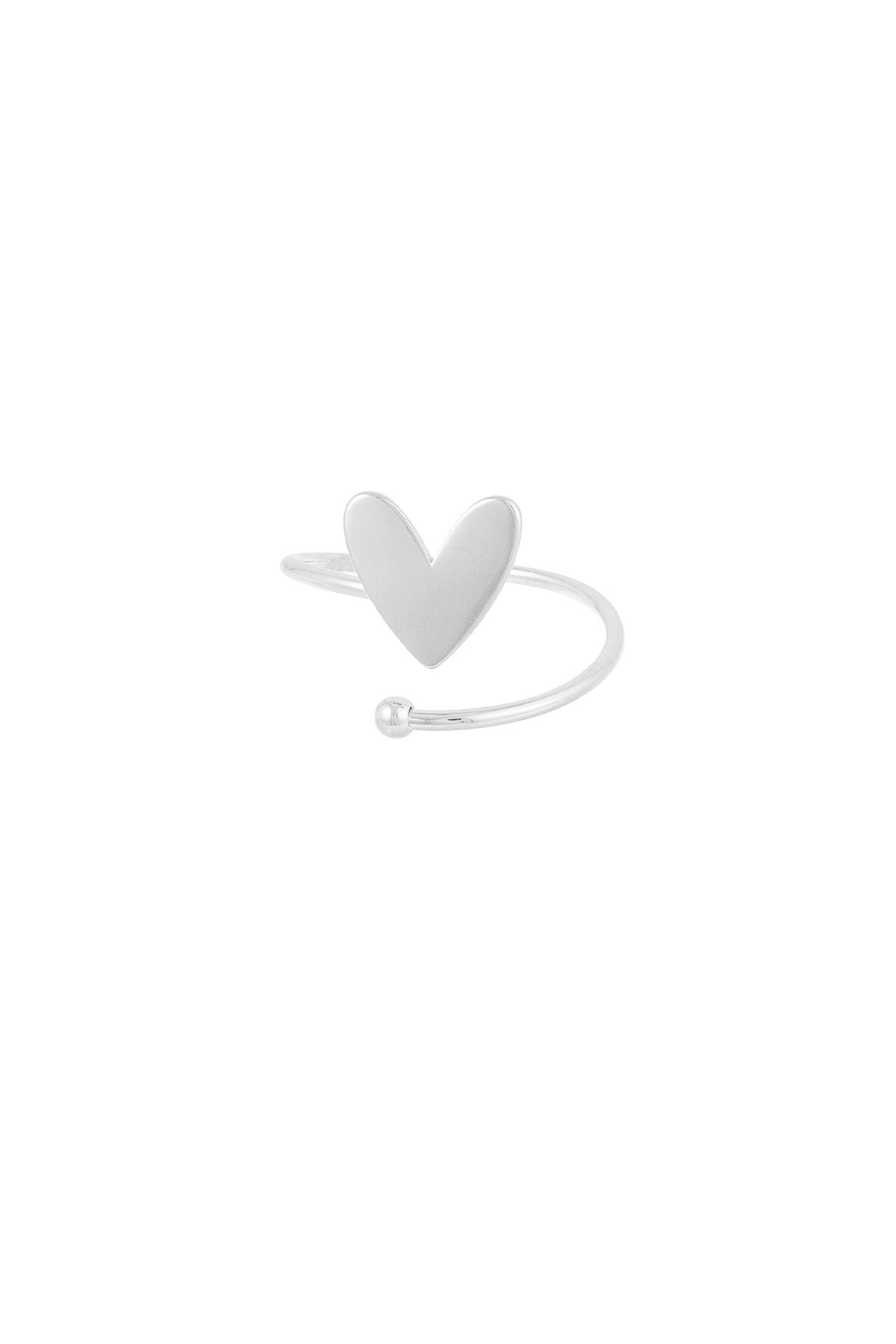 Twisted love ring - Silver color h5 