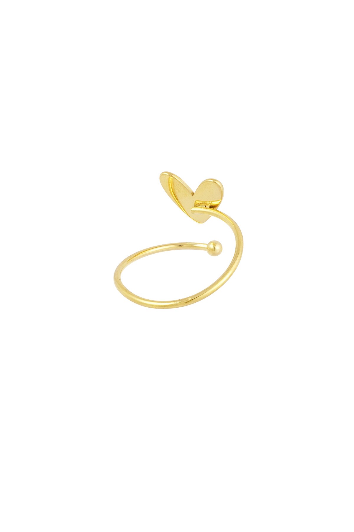 Twisted love ring - Gold color h5 Picture4